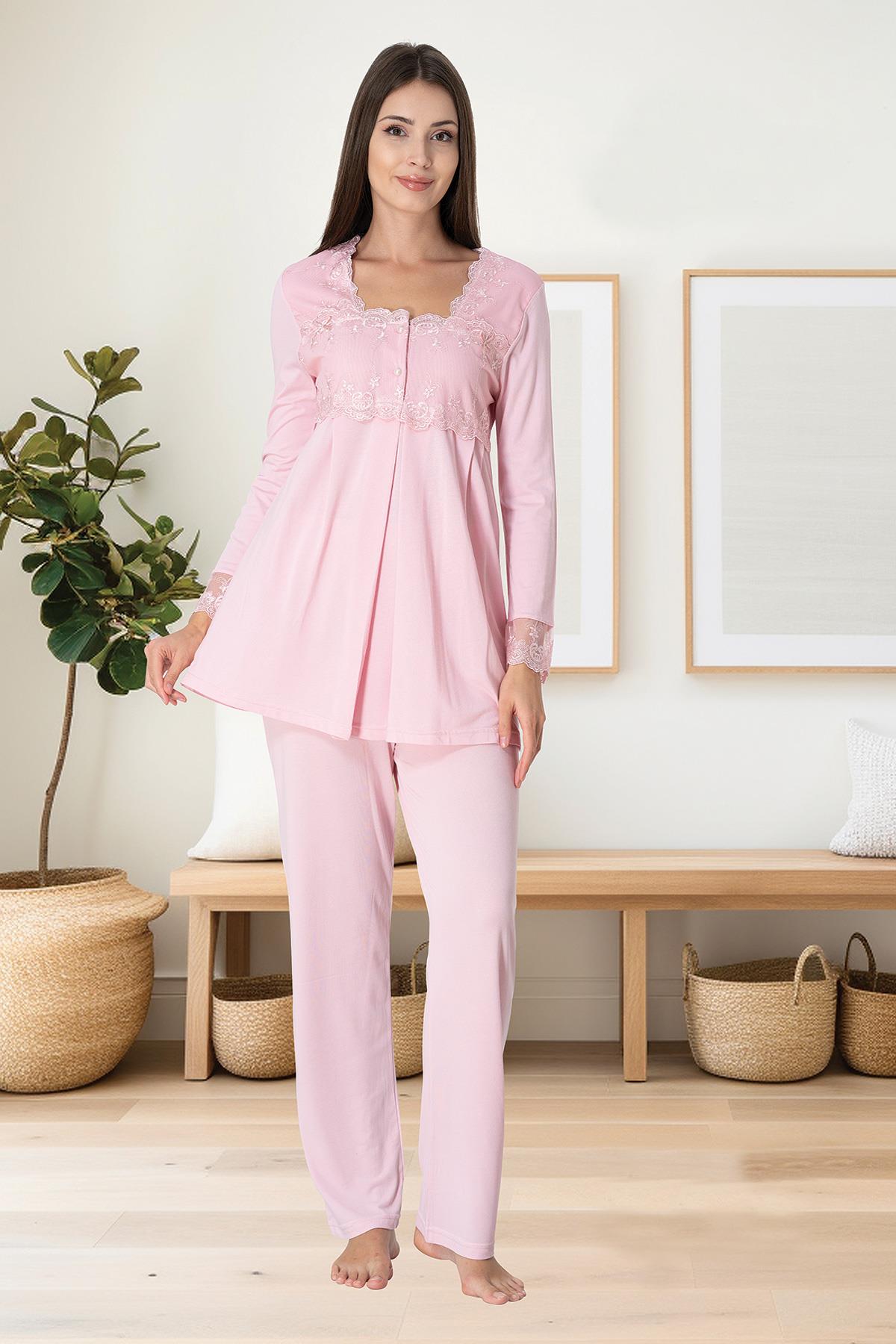 Effortt 2403P Pembe Lohusa Pijama Takımı
