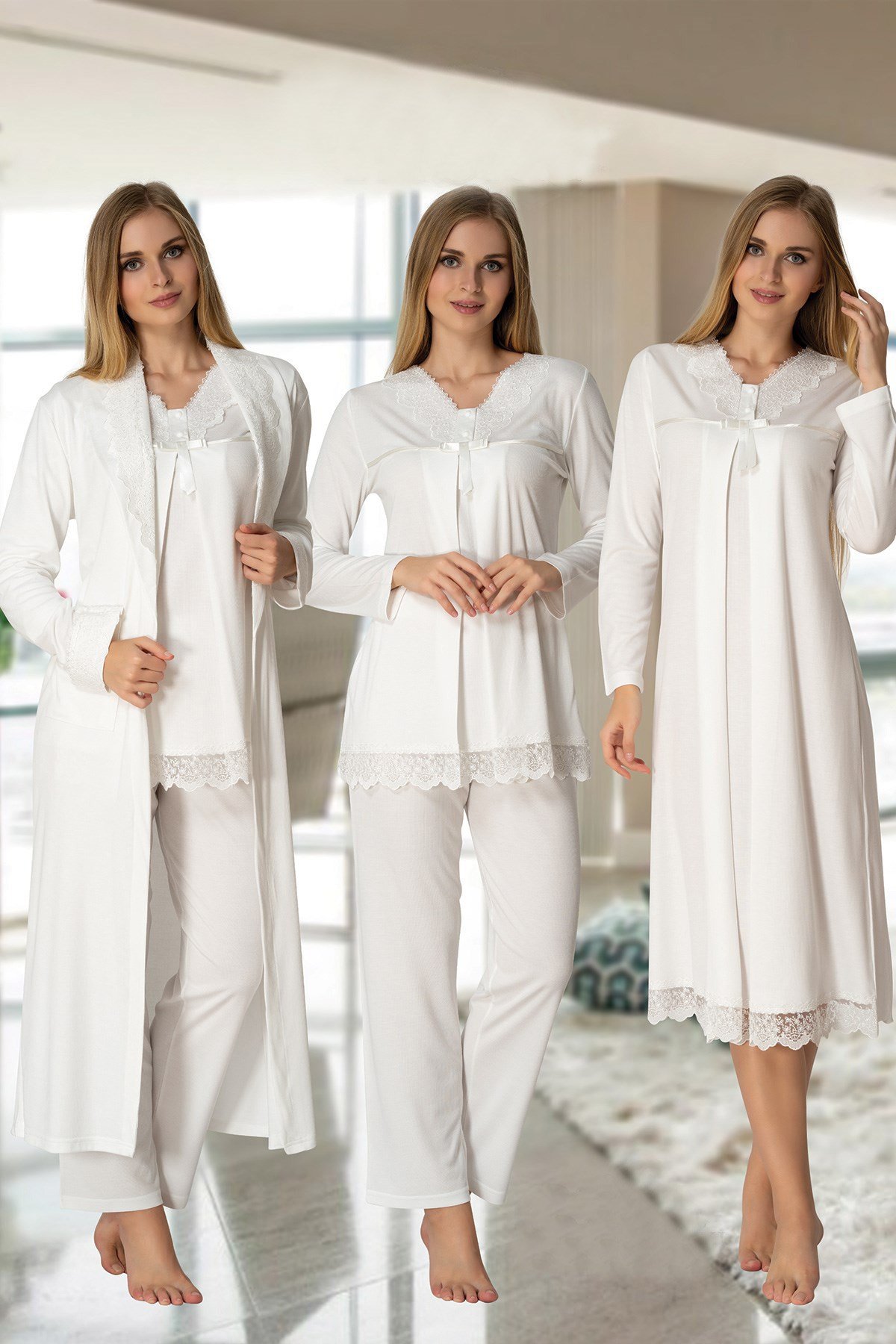 Effortt 4036 Ekru Lohusa Hamile 4'lü Set