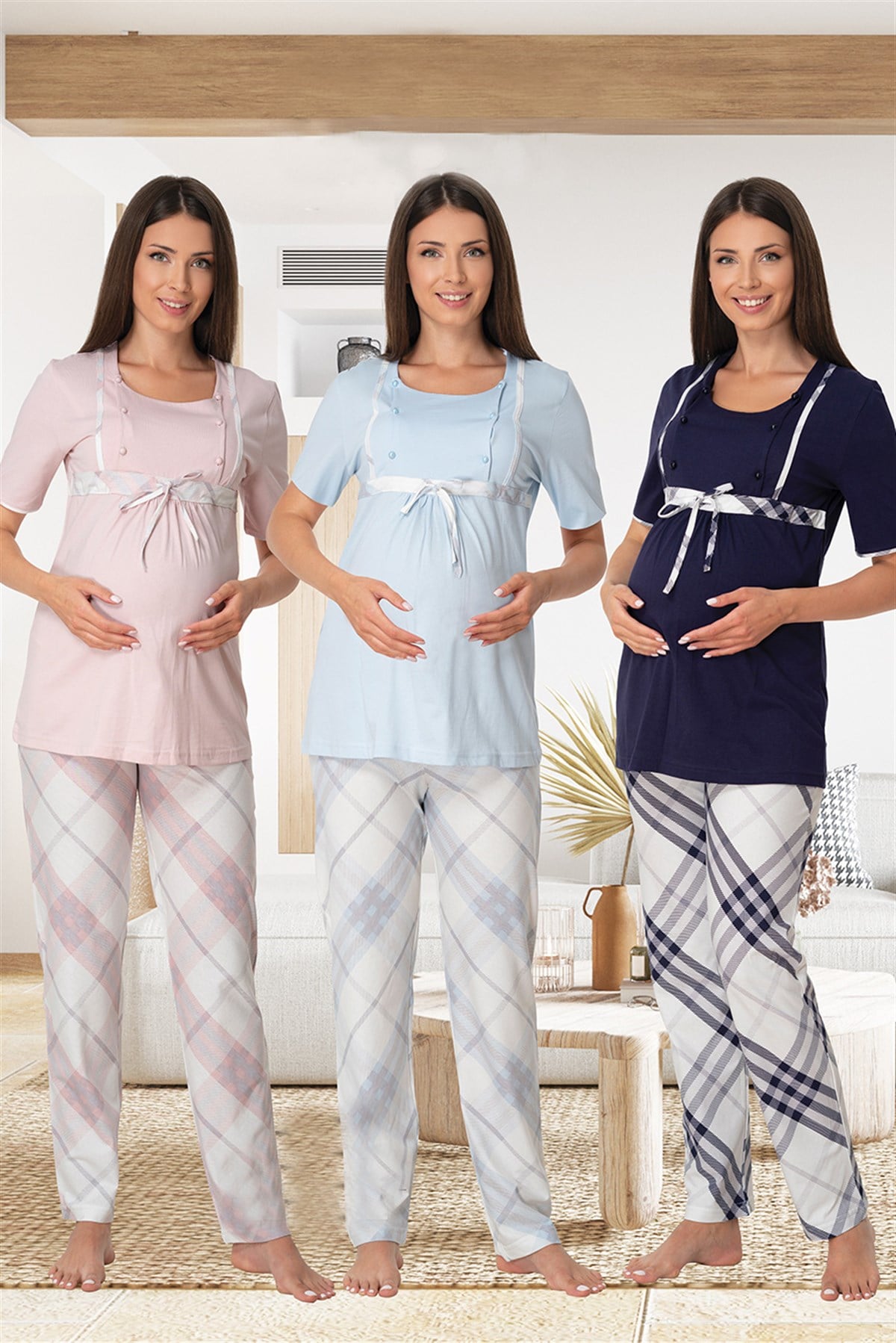 Effortt 6022 Kolay Emzirme Özellikli Lohusa Pijama Takımı