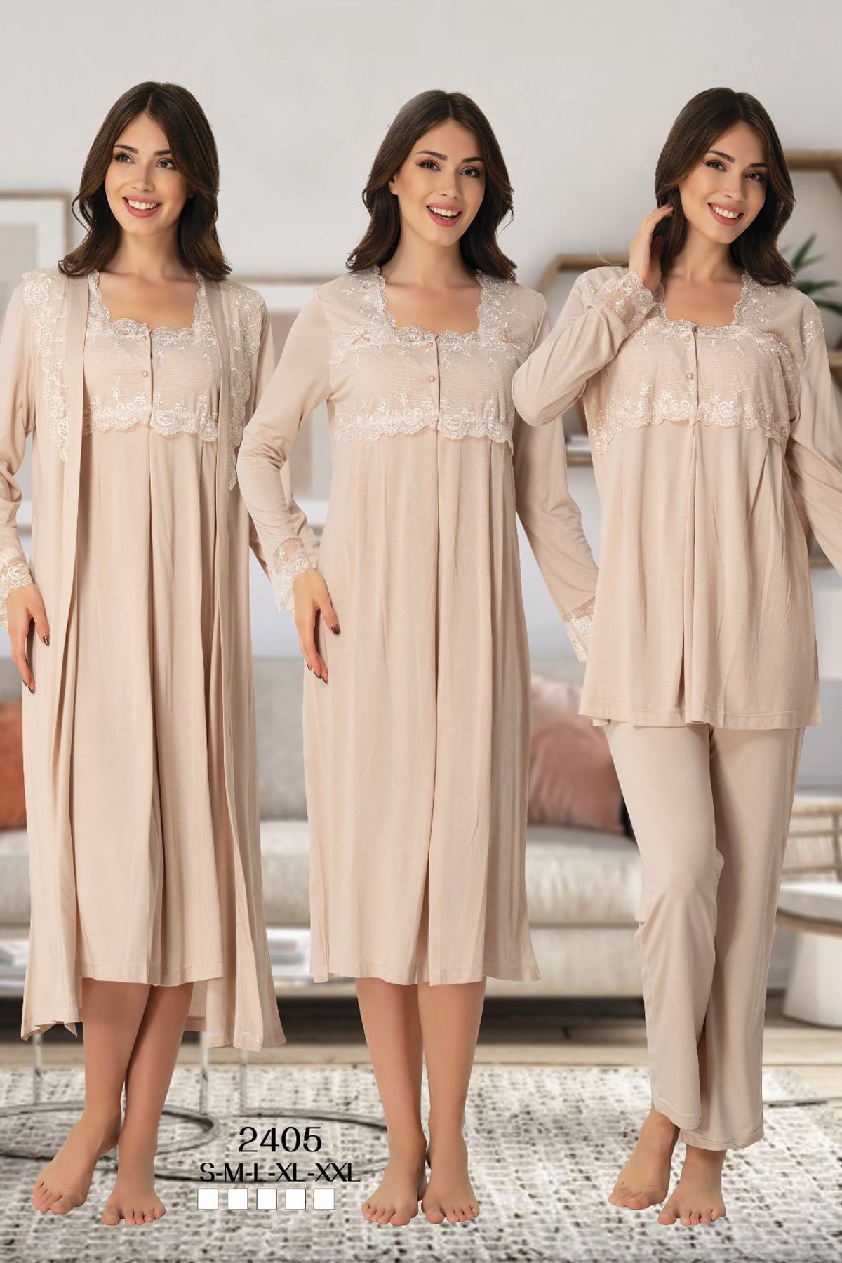 Effortt Sütlü Kahve Lohusa Hamile 4'lü Set 2402-2403
