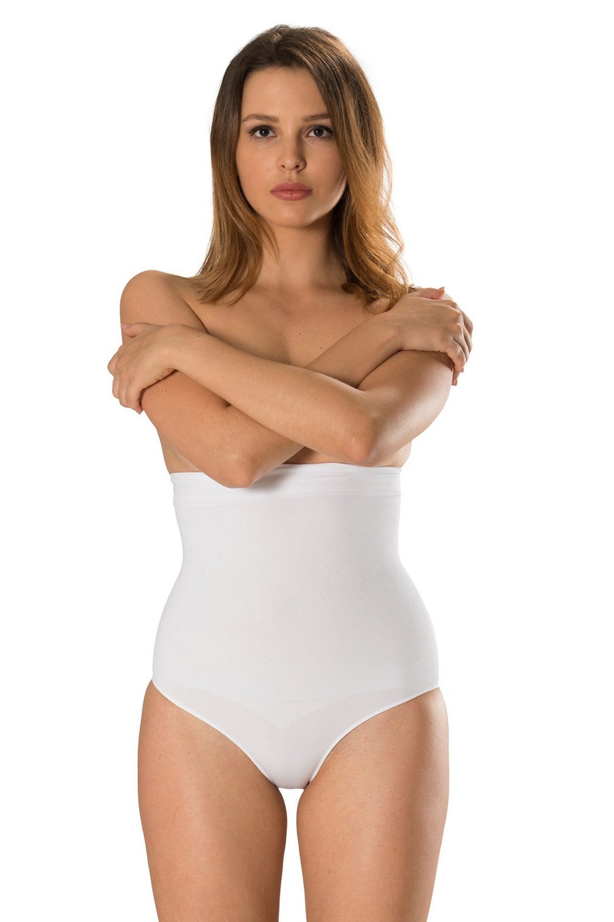 Formactive 2065 Beyaz Yüksek Bel Slip Lohusa Korse