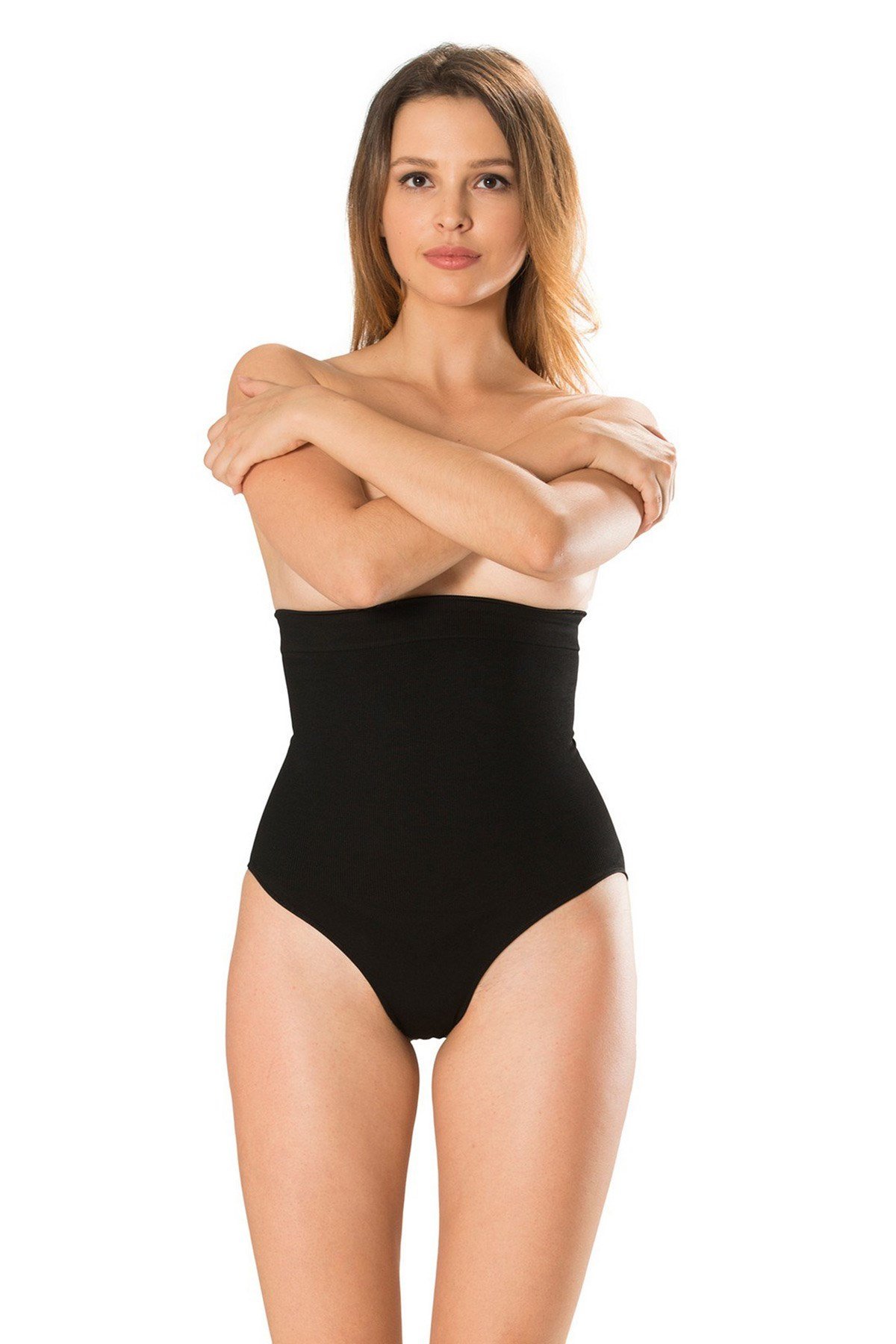 Formactive 2065 Siyah Yüksek Bel Slip Lohusa Korse