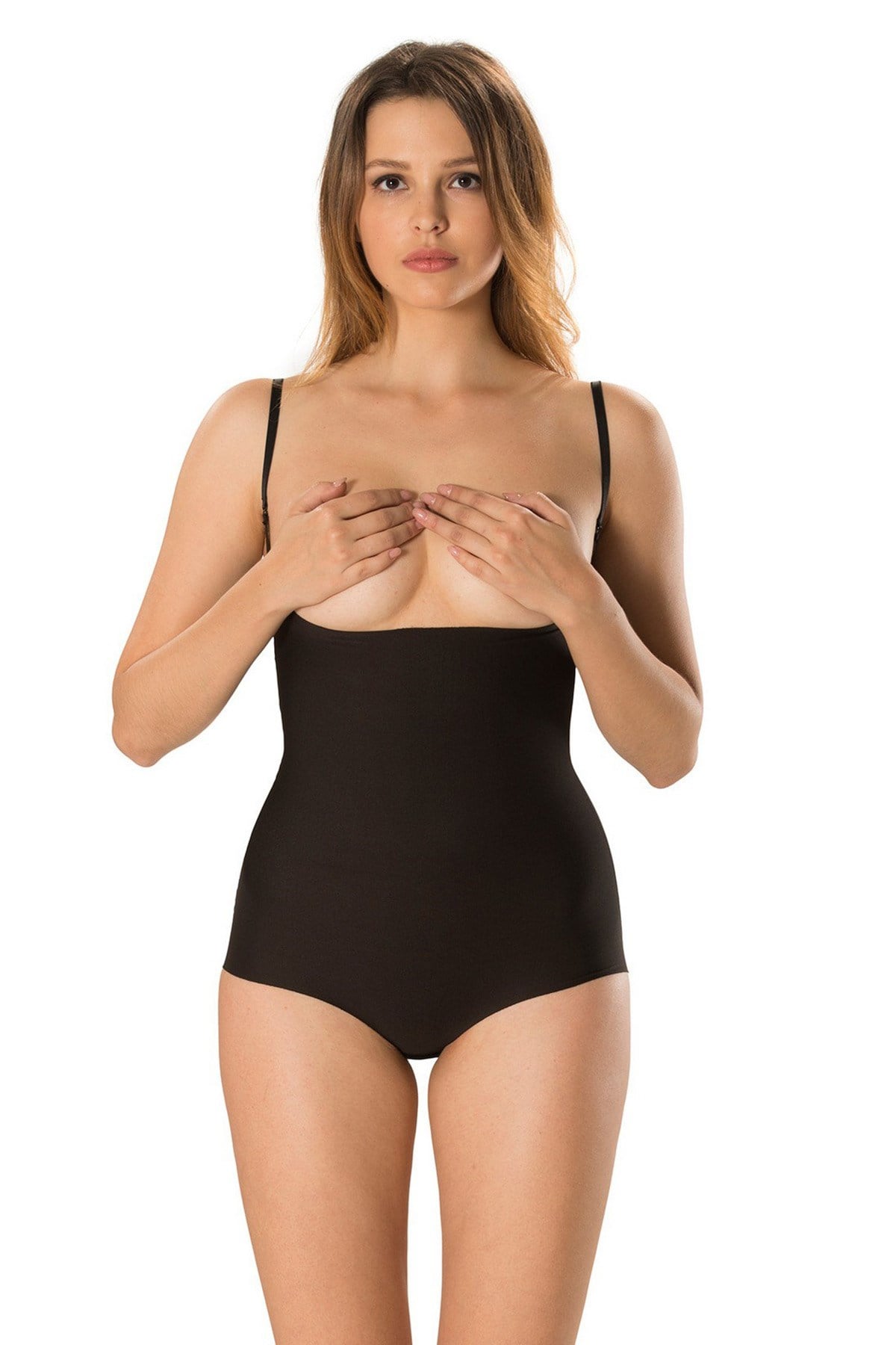 Formactive 3045 Siyah Lazer Kesim Slip Body Lohusa Korse