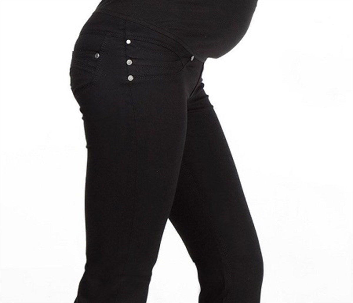 Hamile Siyah Kanvas Kot Pantolon Siyah