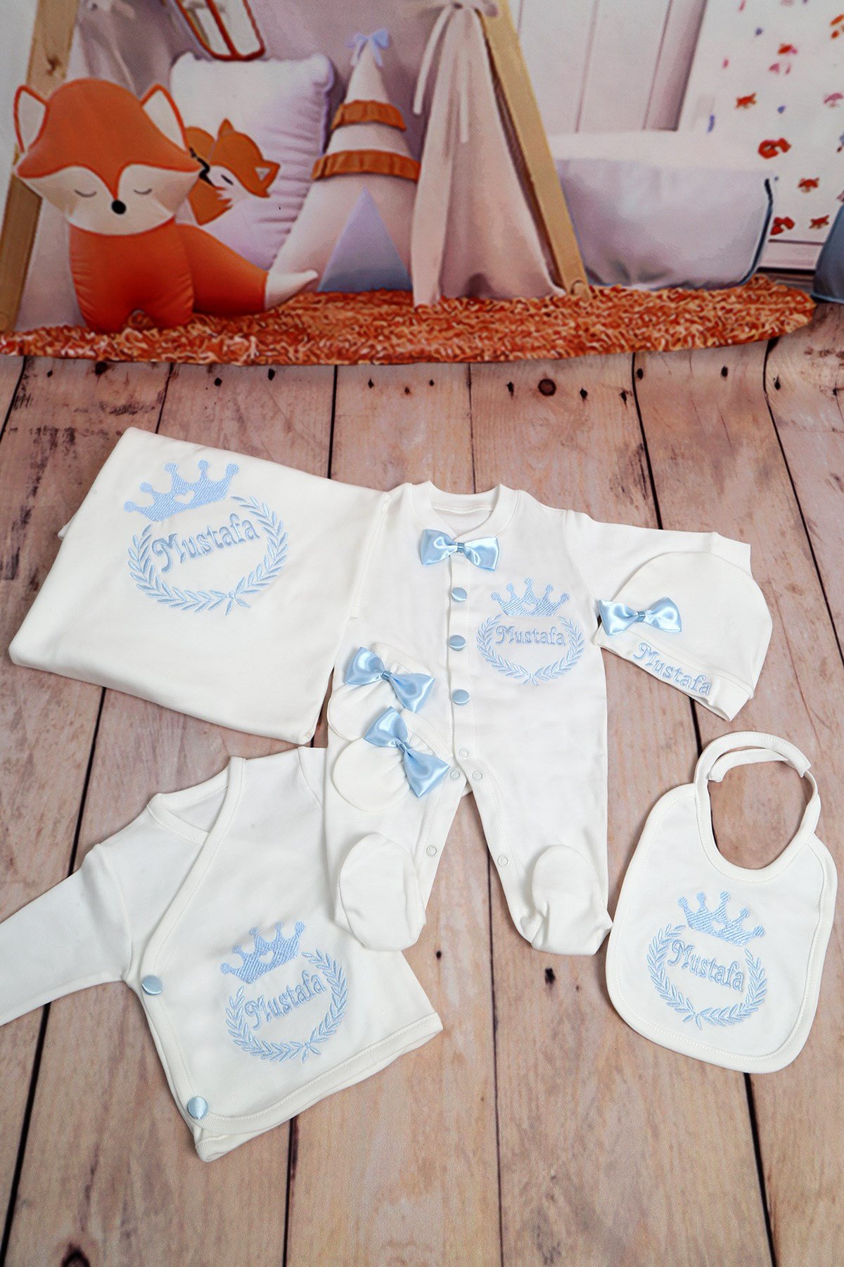 İsimli Hastane Çıkışı 10lu Set Mavi LH1066