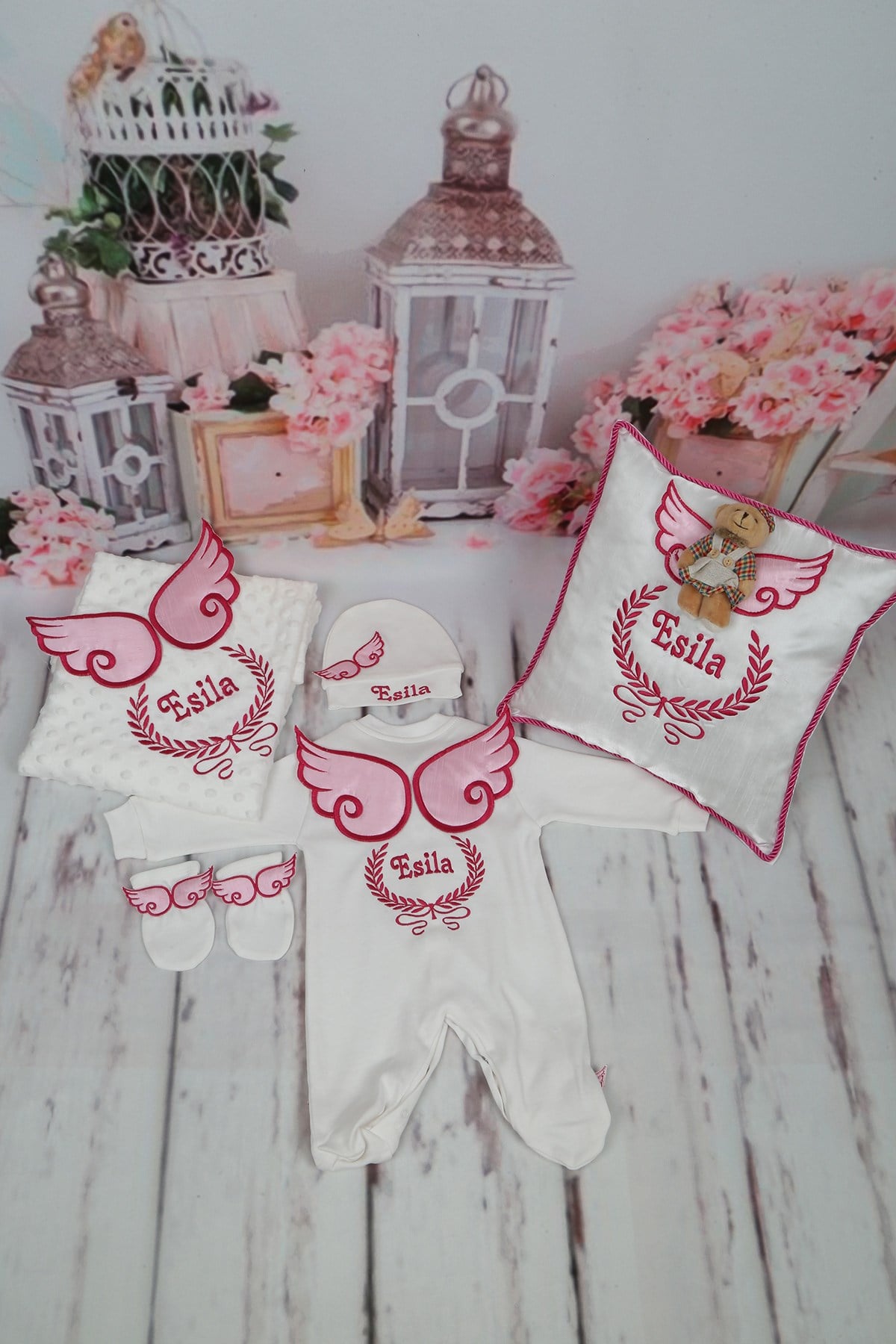 İsme özel 5li Bebek Seti 5614