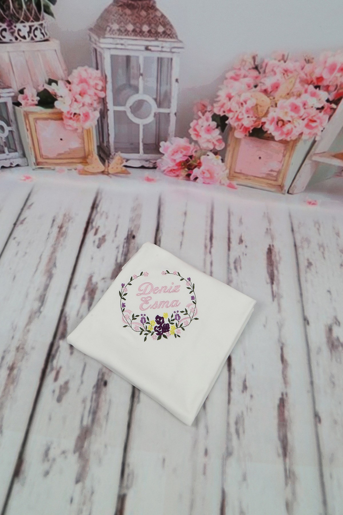 İsme özel B7047 Desenli Bebek Battaniyesi