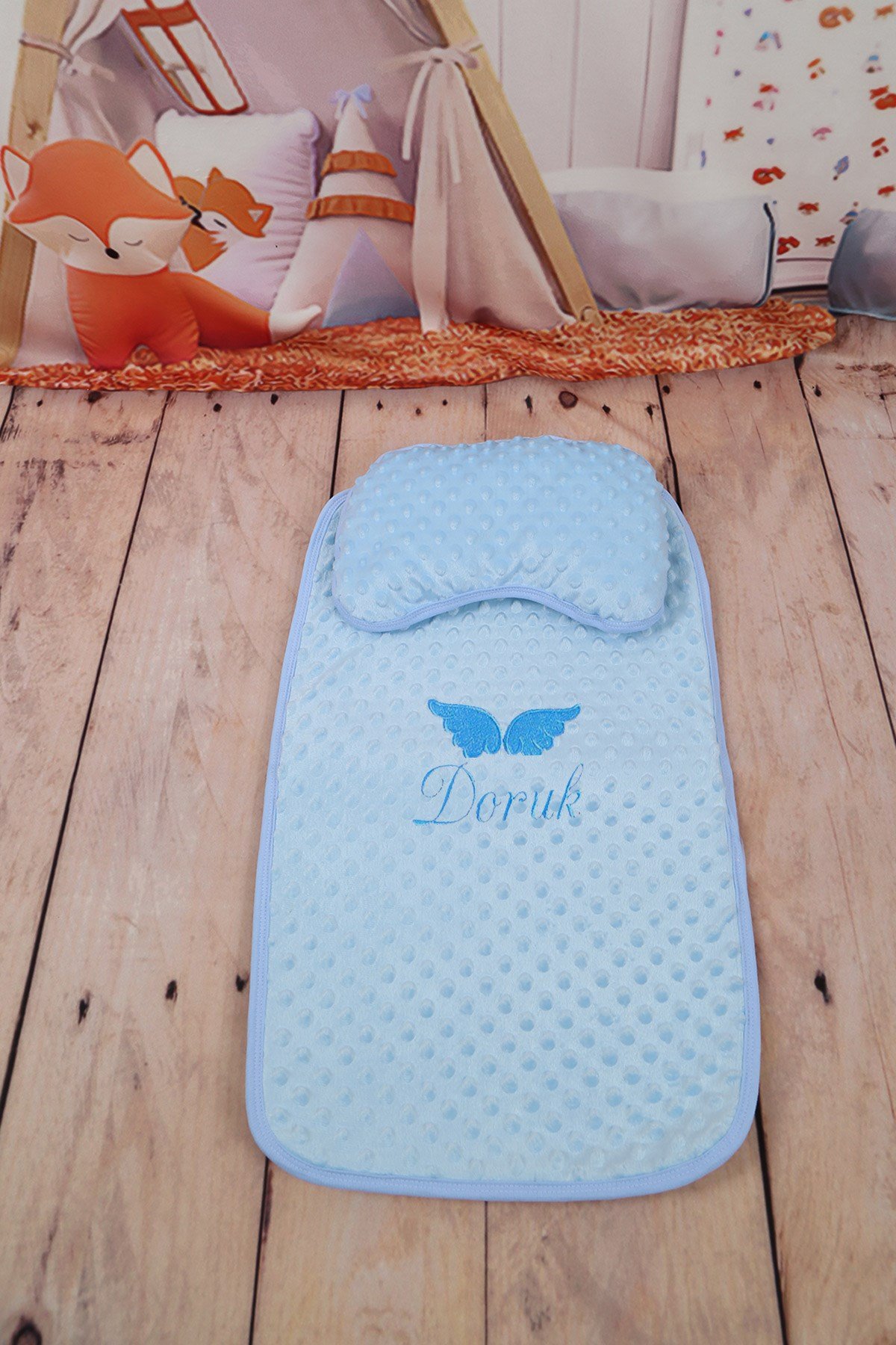 İsme Özel Bebek Alt Açma ve Yastık Seti BA1005