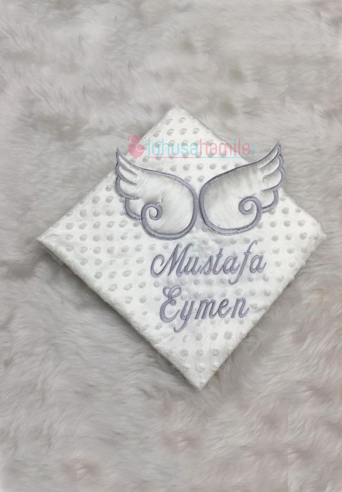 İsme Özel Kanatlı Nohutlu Battaniye B7014