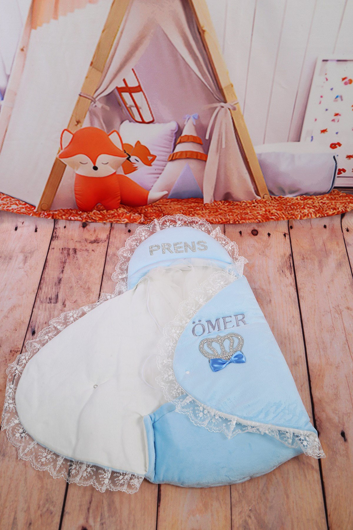 İsme Özel Mavi Kundak 6011