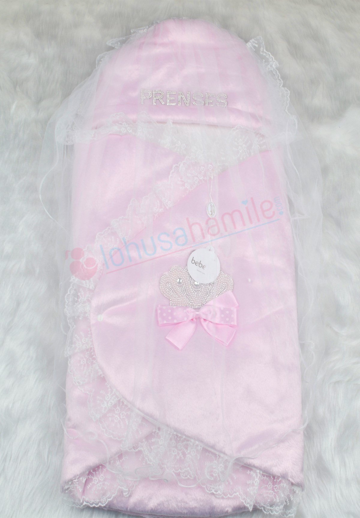 İsme Özel Pembe Kundak 6001