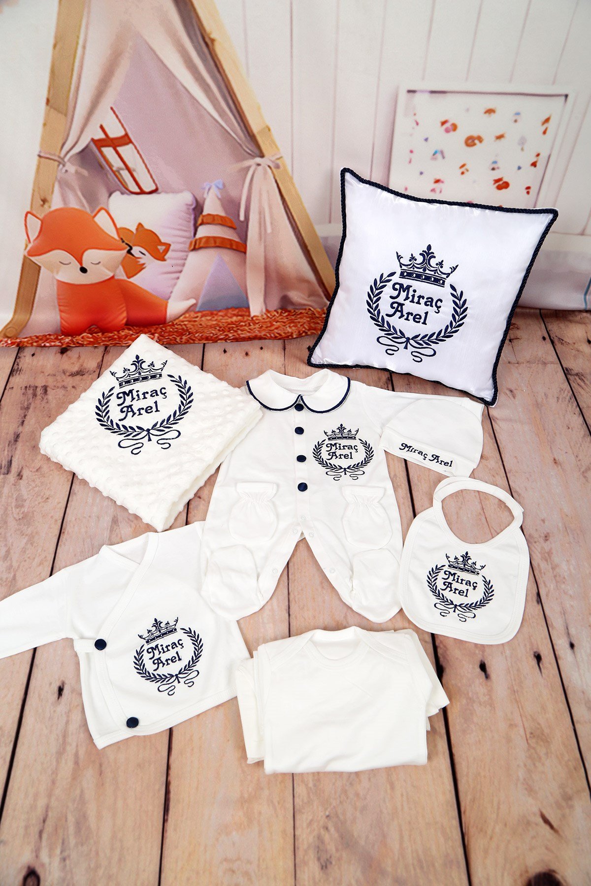 Lh1112 İsme Özel Taç Çelenk Detaylı Hastane Çıkışı 11li Set