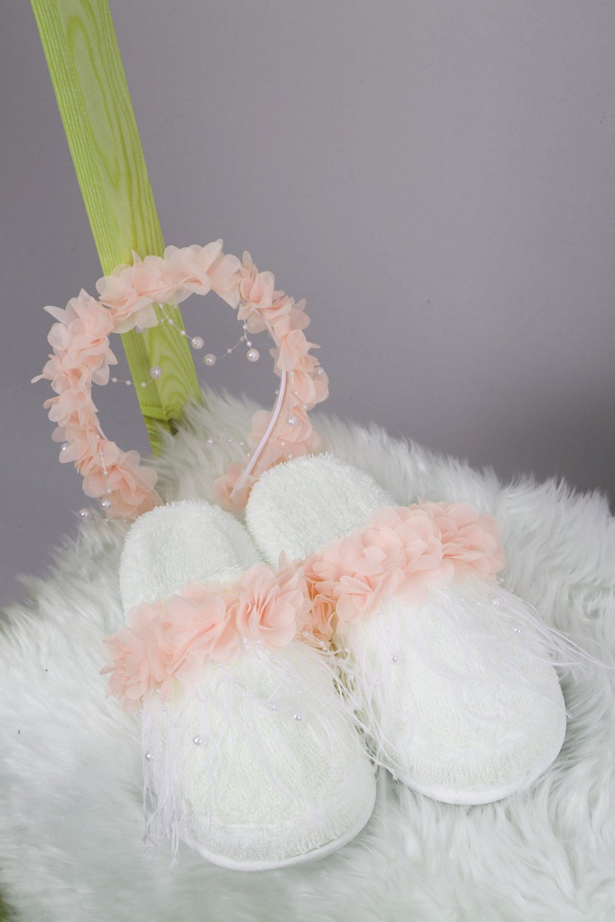 Lh23109 Somon Alya Lohusa Terlik ve Taç Seti