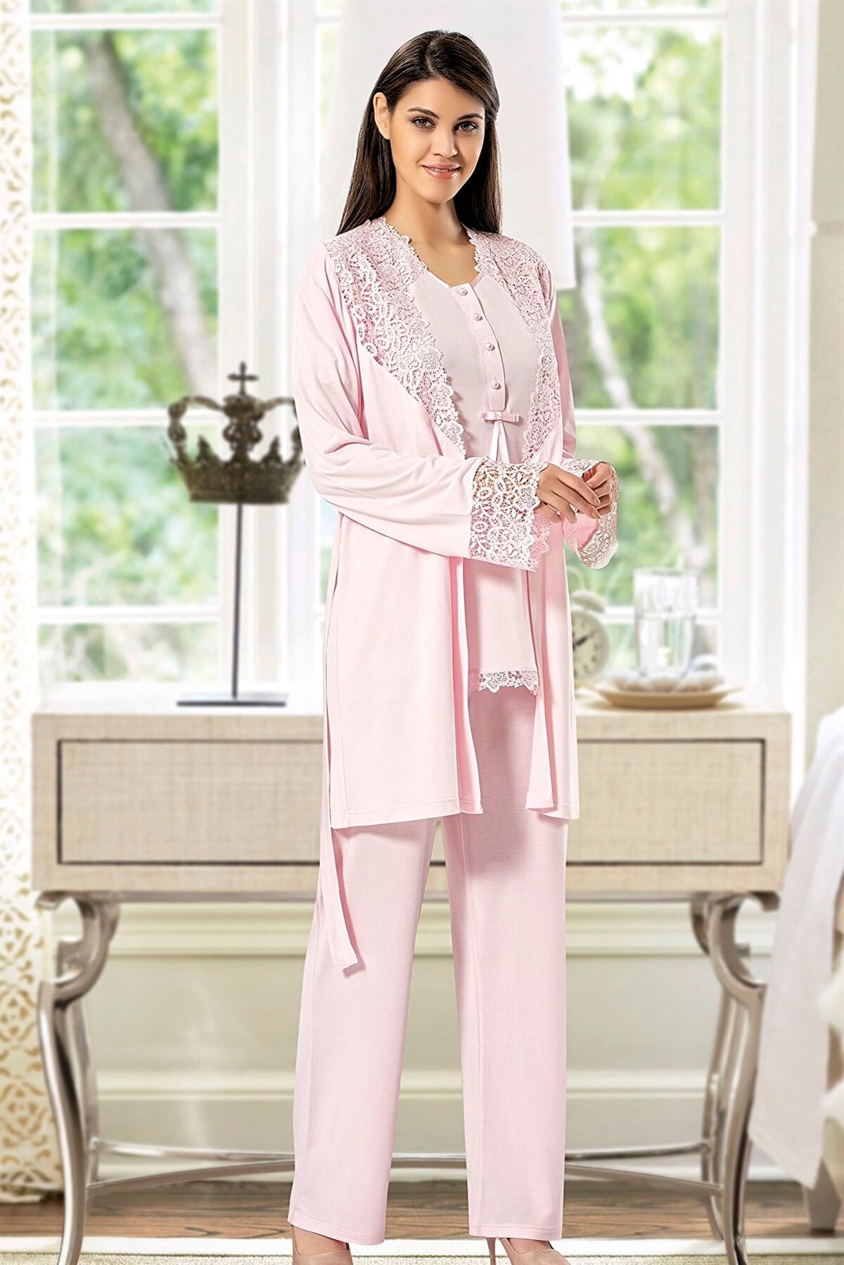 Xses 4200 Sabahlıklı Lohusa Pijama Takımı