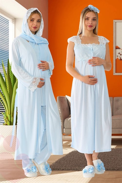 Effortt 2306 Mavi Lohusa Hamile 7li Set