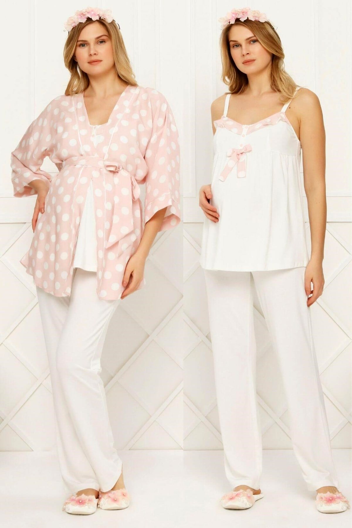 Aqua 21541 Sabahlıklı Lohusa Pijama Takım