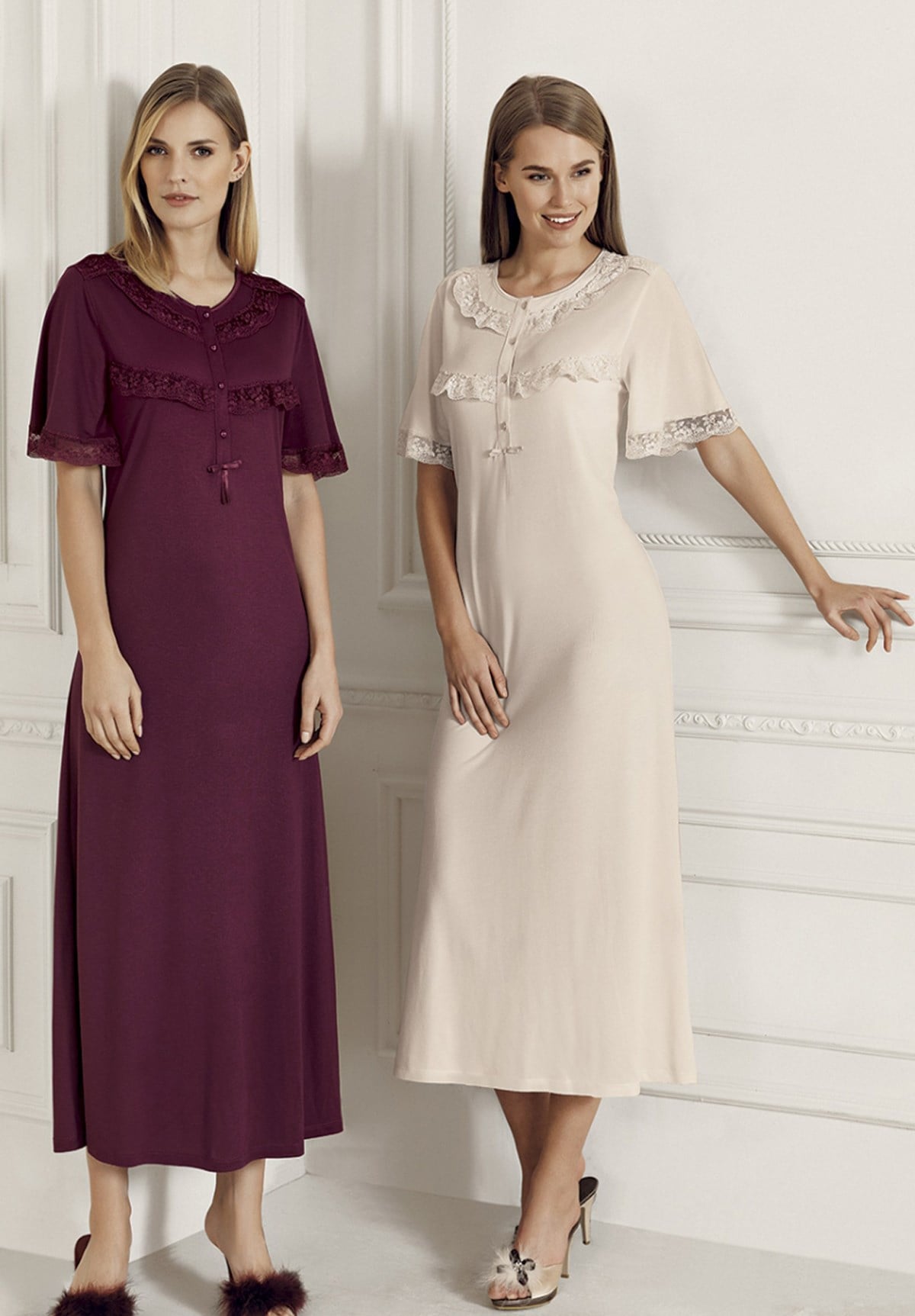 Artış 6114 Dantel Detaylı Lohusa Pijama Takımı