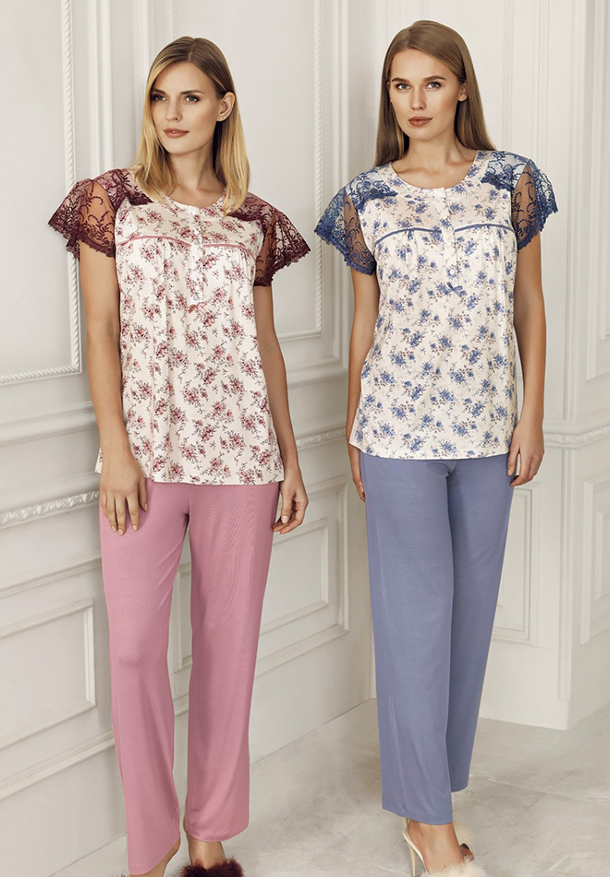 Artış 6212 Çiçek Desenli Lohusa Pijama Takımı