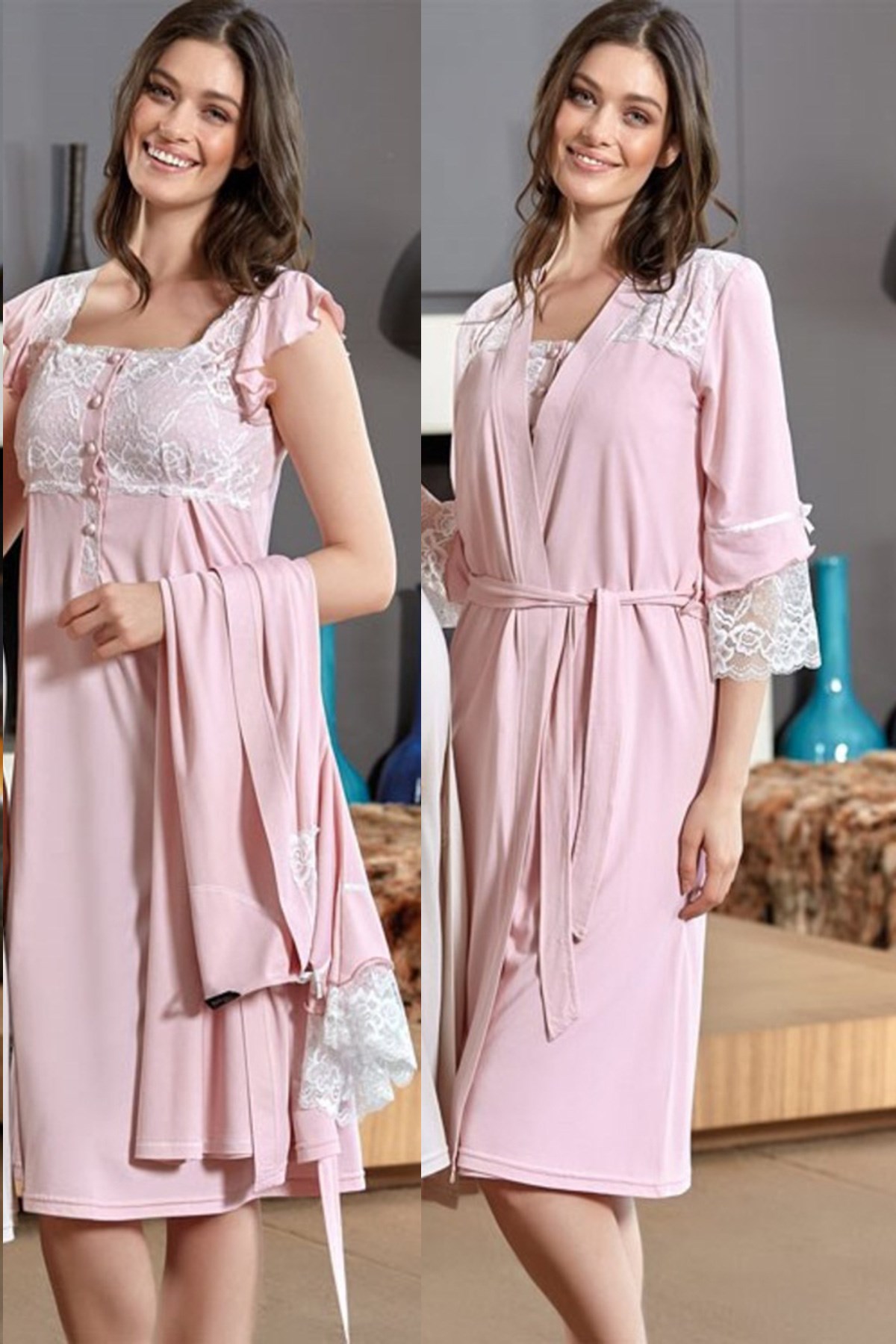 Bone 4506 sabahlıklı Lohusa Gecelik 