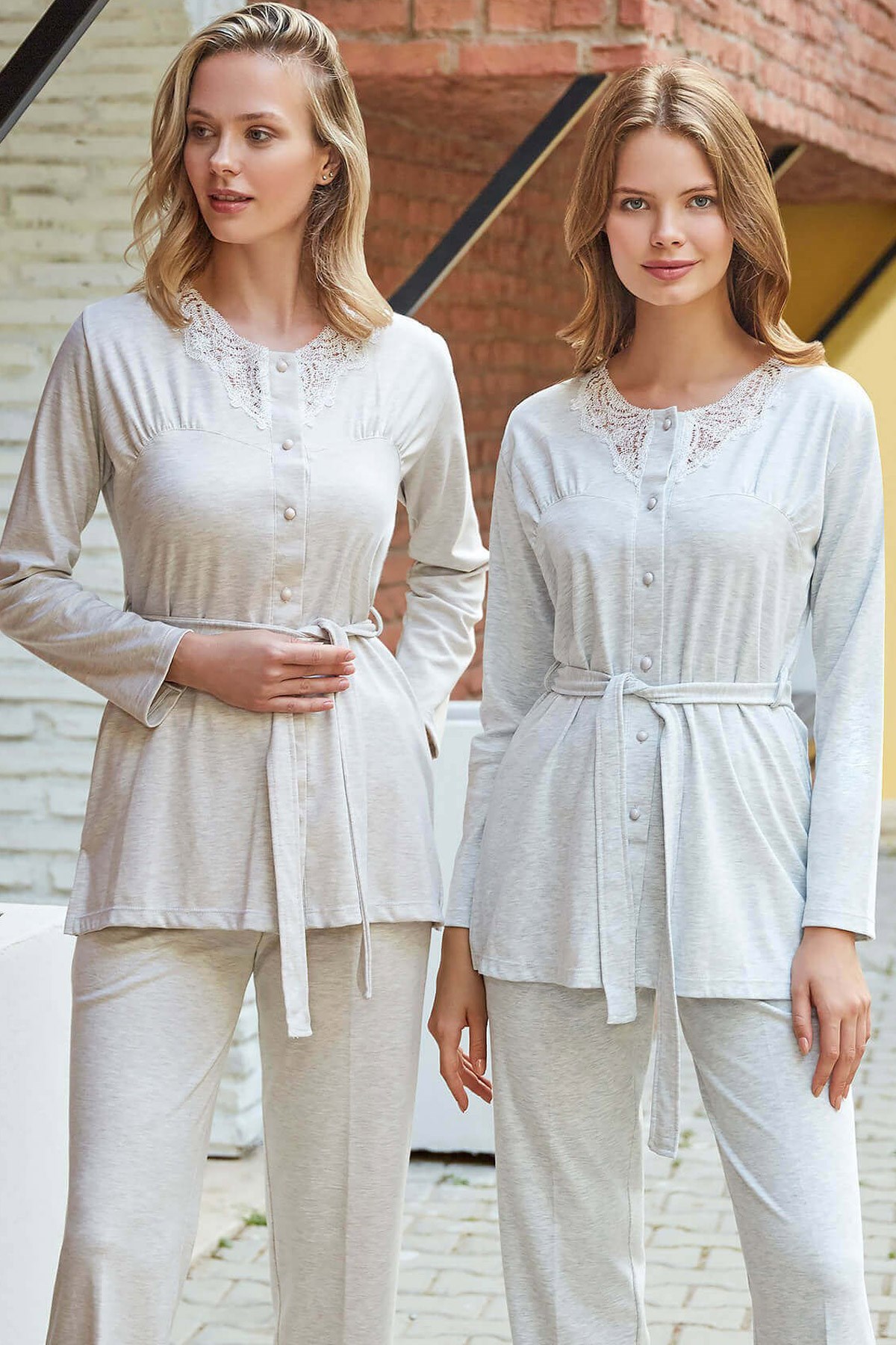 Bone 5117 Önden Düğmeli Lohusa Pijama