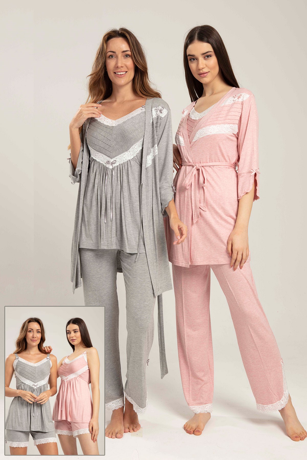 Bone 5217 Melanj Detaylı Lohusa 4lü Set