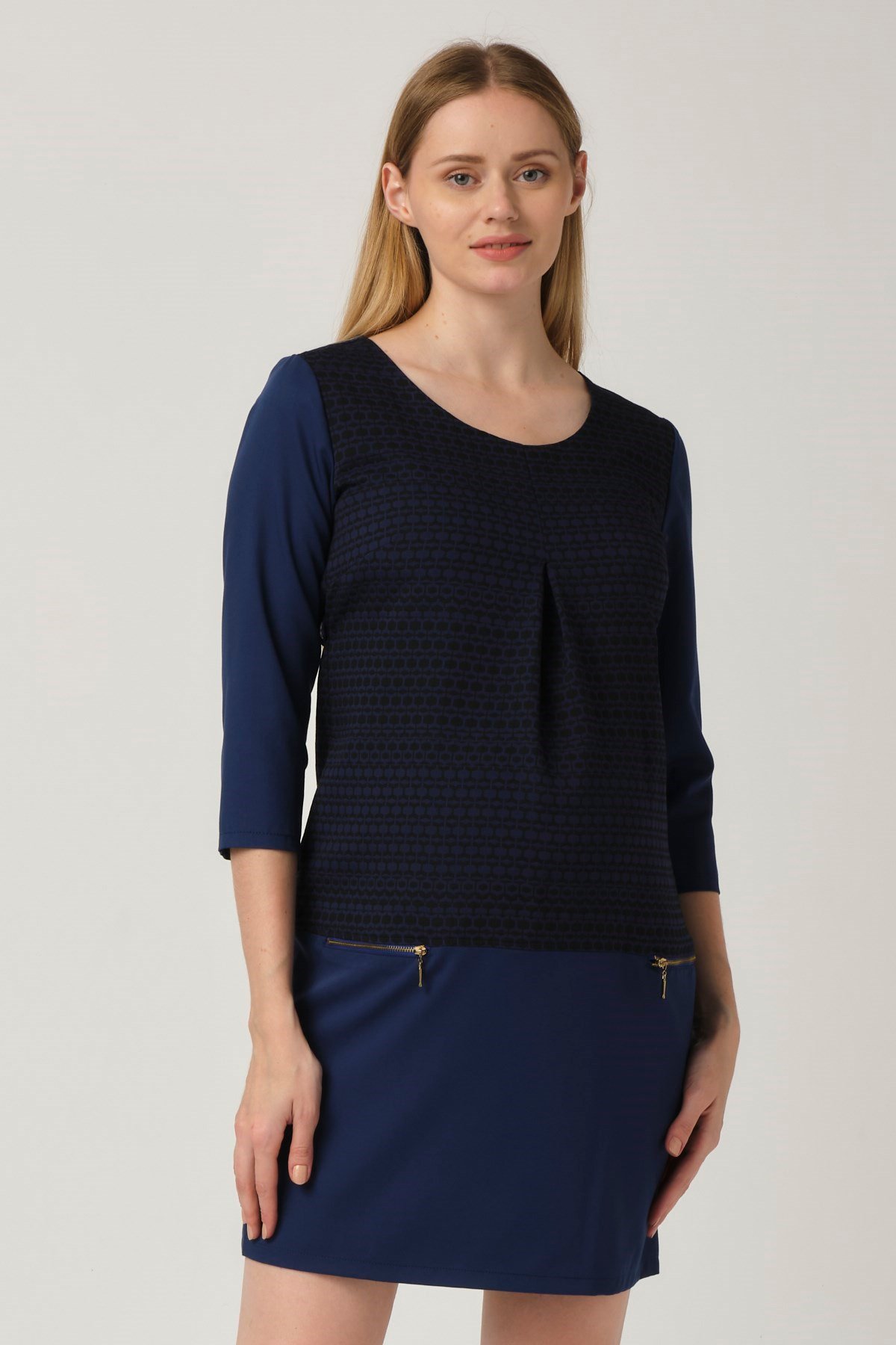 Busa Maternity Slim fit Casual Dress indigo