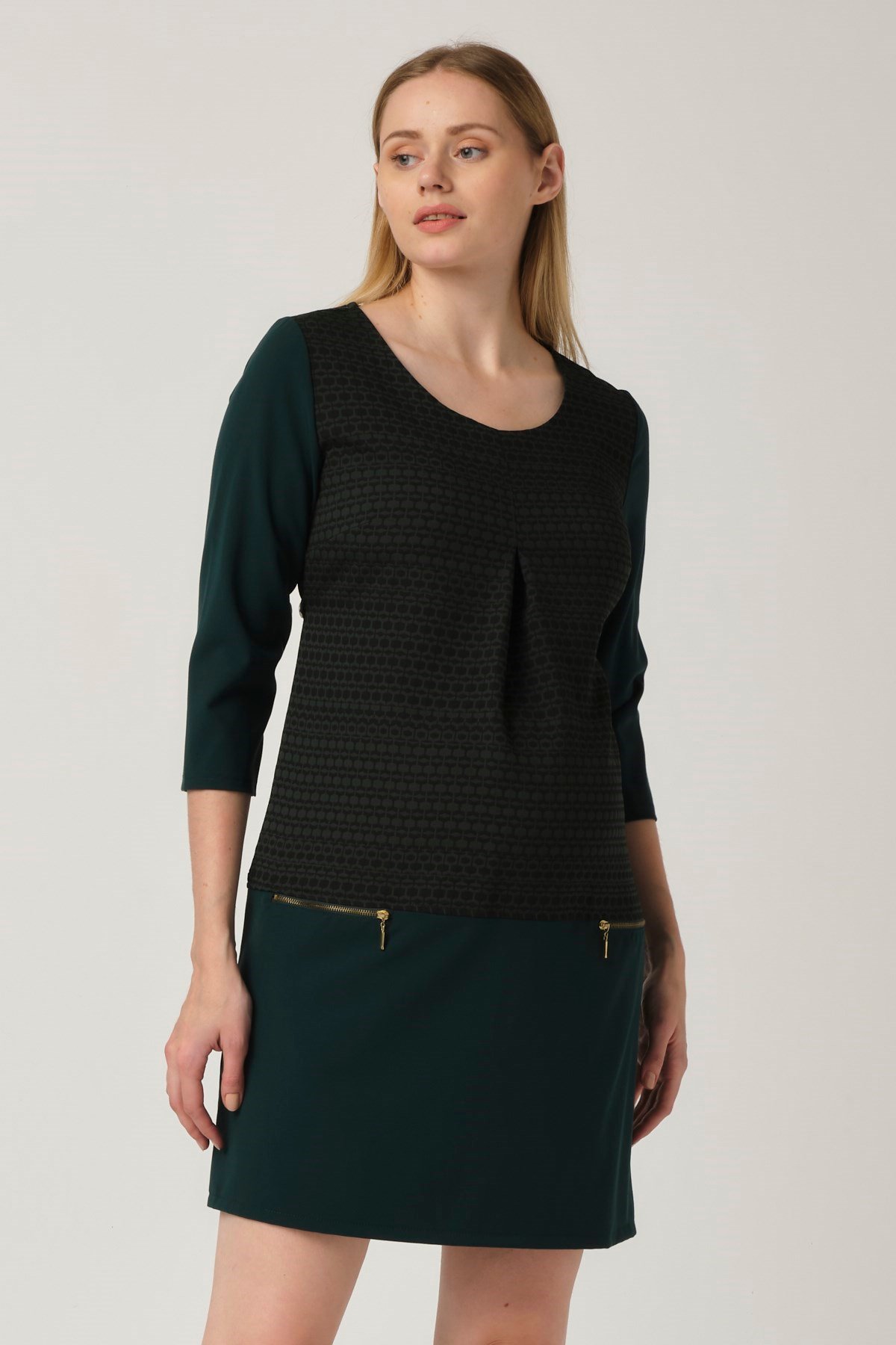 Busa Maternity Slim fit Casual Dress Green