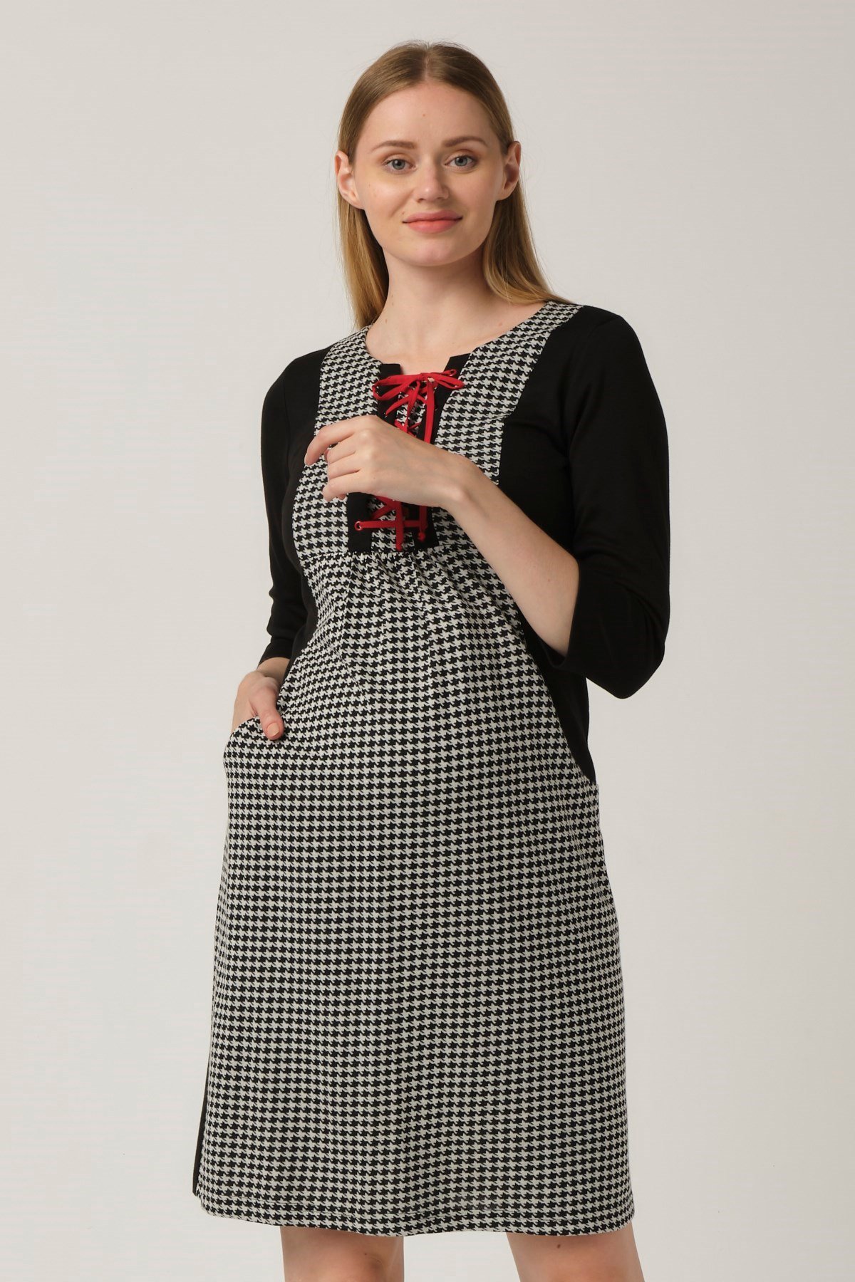 Busa Hamile Cepli Elbise Siyah