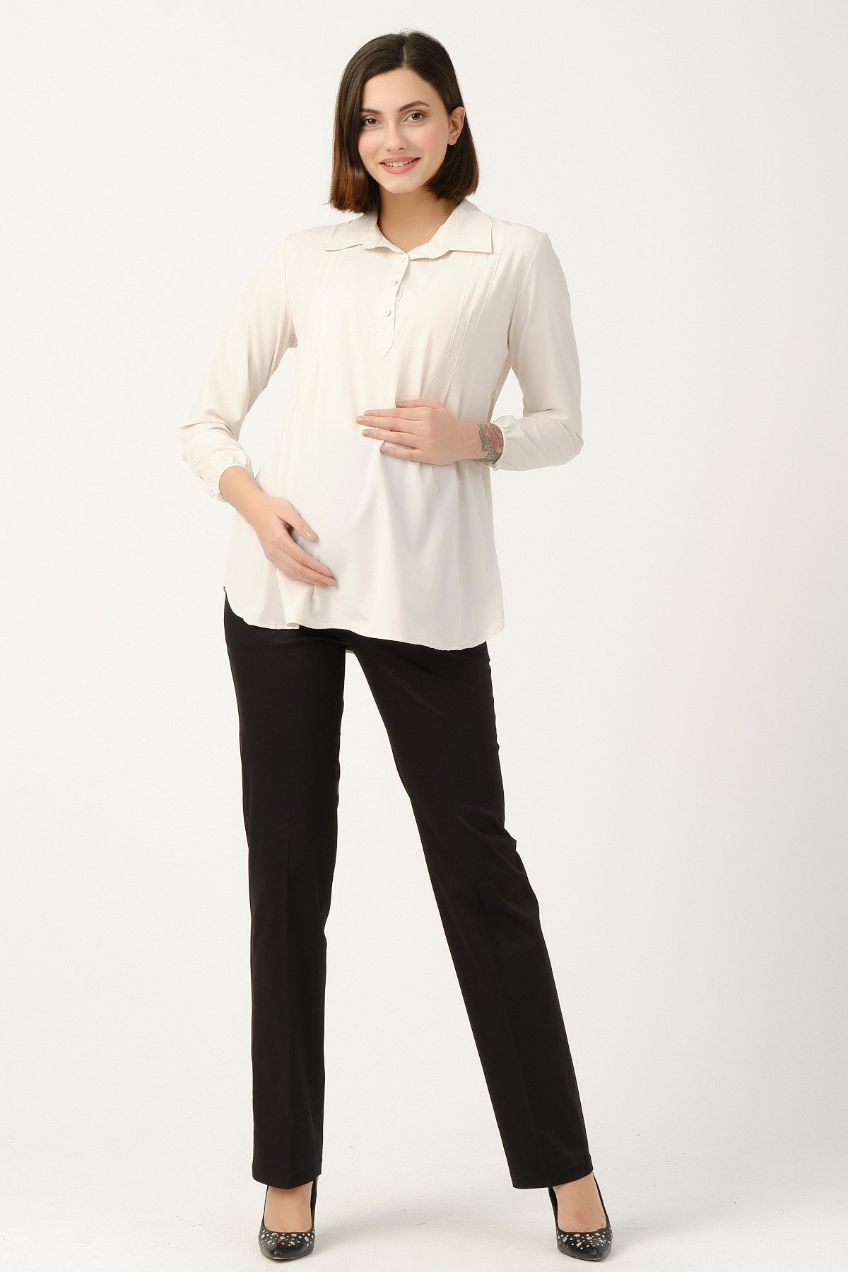 Busa Maternity Gabardine Black