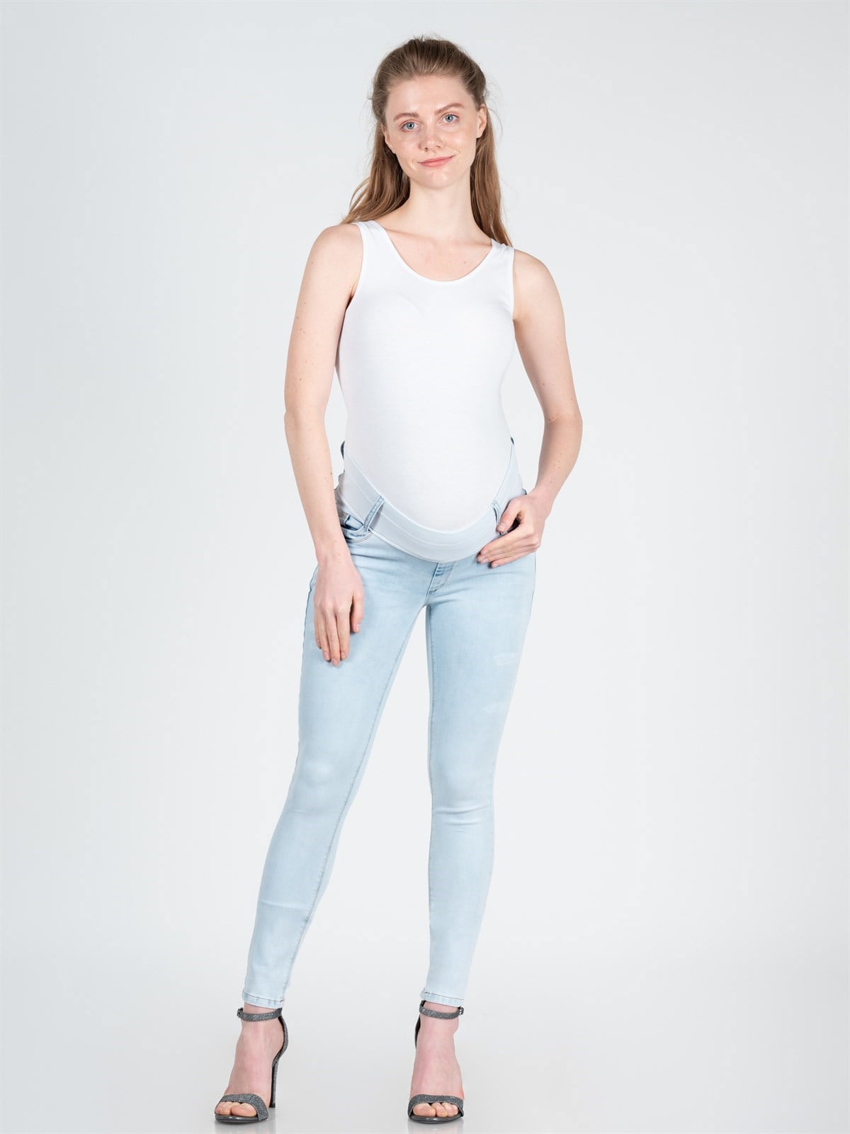 Busa Maternity Jeans Skinny Ice Blue