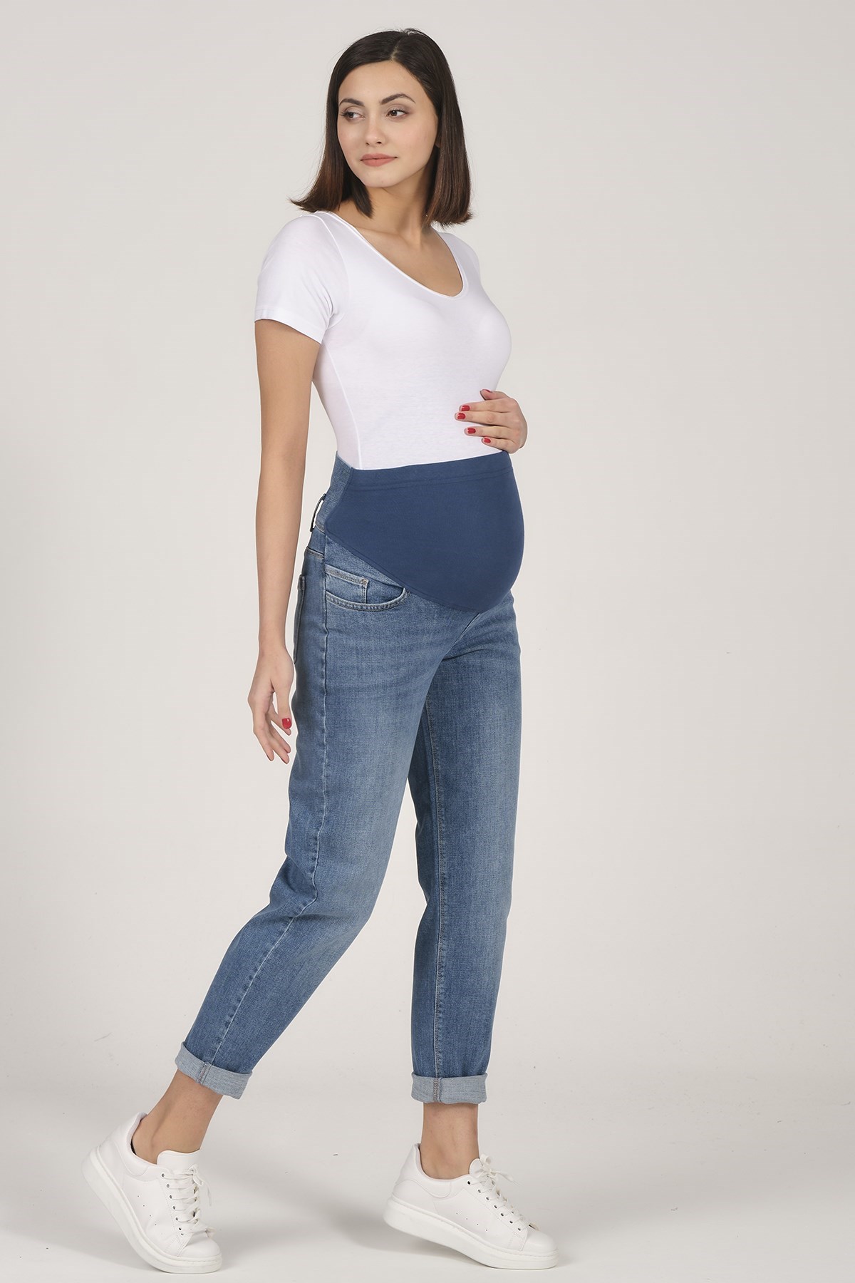 Busa Maternity Mom Fit Jean Blue