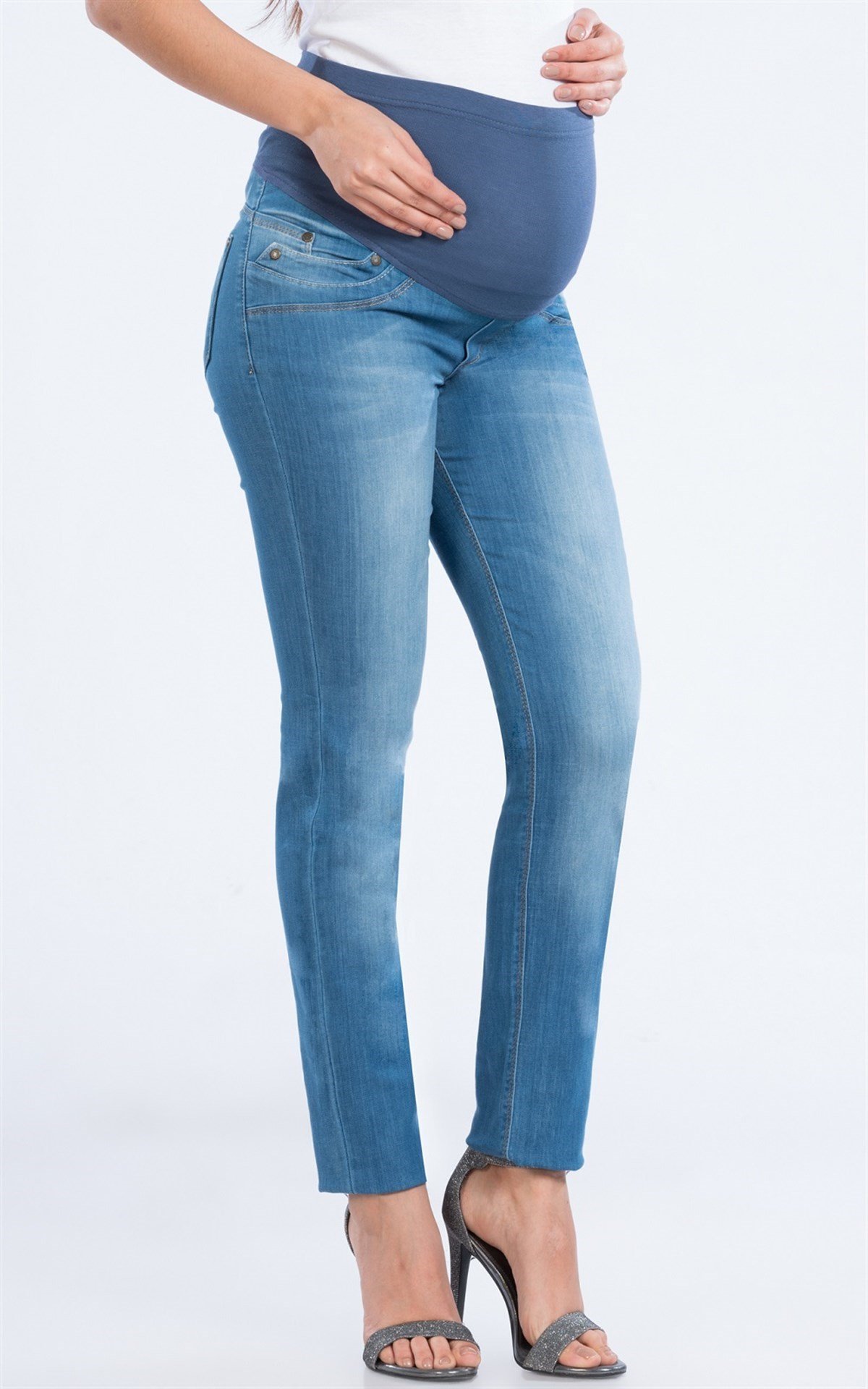 Busa Hamile Skınny Jean Mavi
