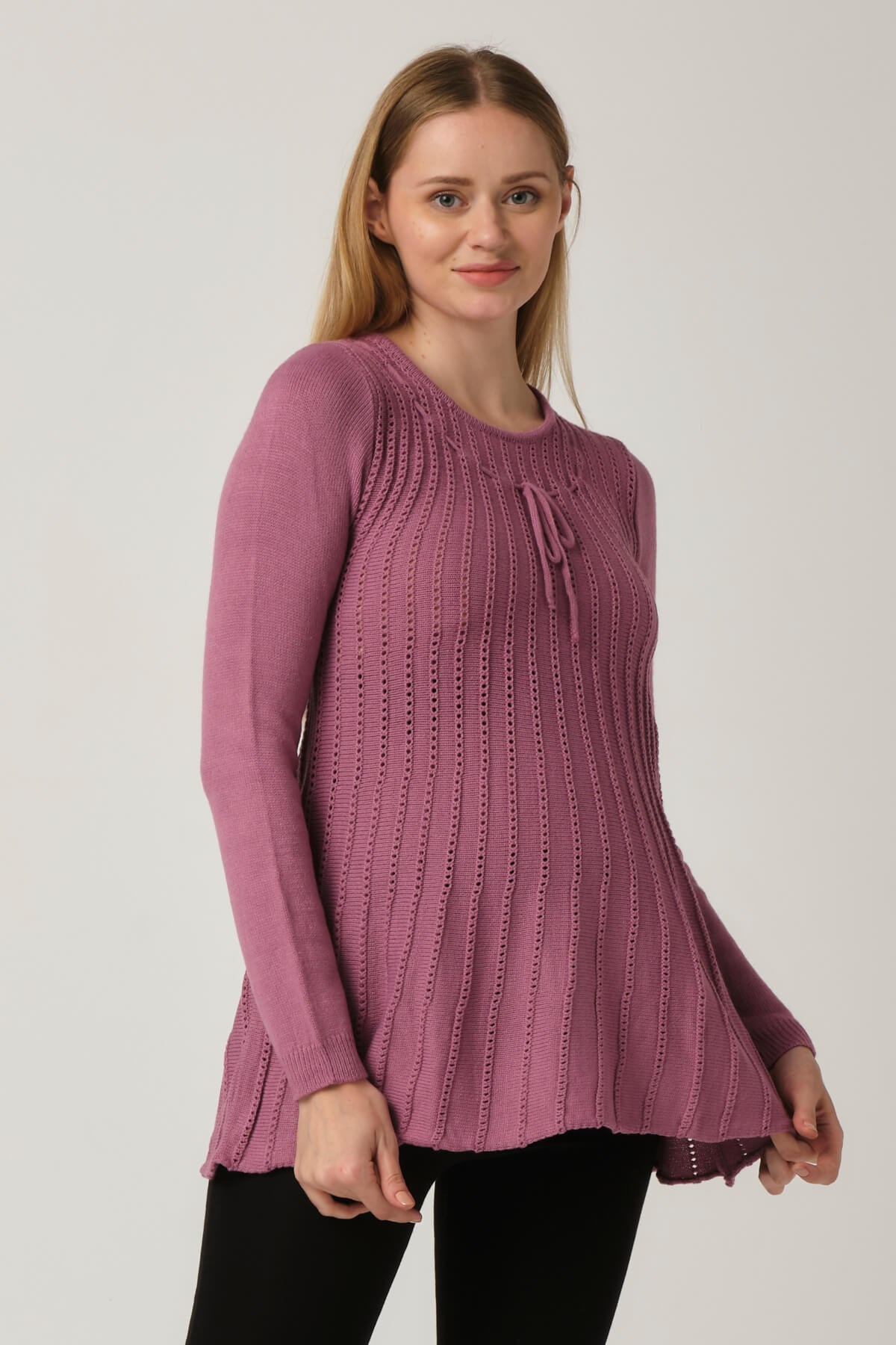 Busa Maternity Soft Textured Knitwear Lilac