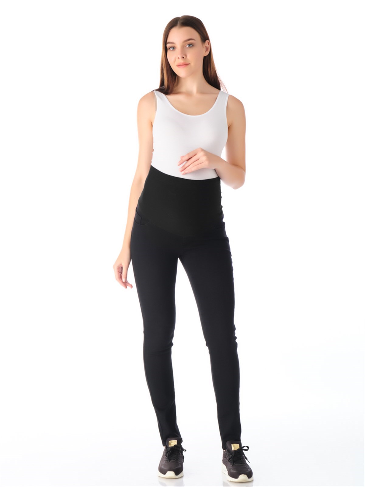 Busa Yüksek Ribanalı Skinny Jean Siyah