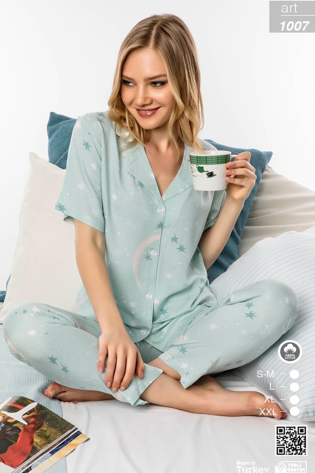 Çağrı 1007 Estella Önden Düğmeli Lohusa Pijama