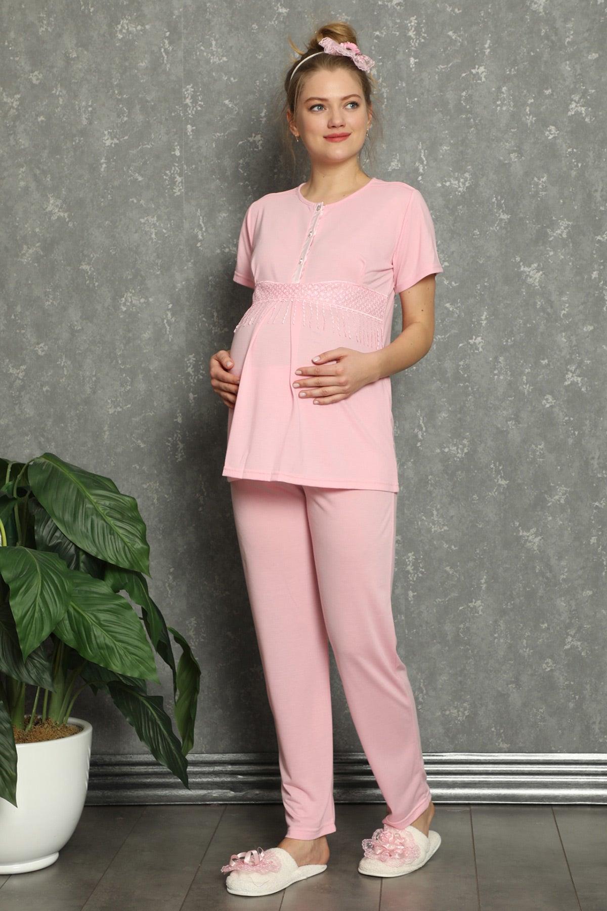 Erdeniz 1141 Pembe Lohusa Pijama Takımı