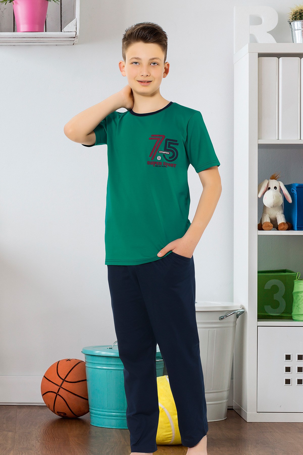 Erkek Çoçuk Garson Pijama Takım 7060