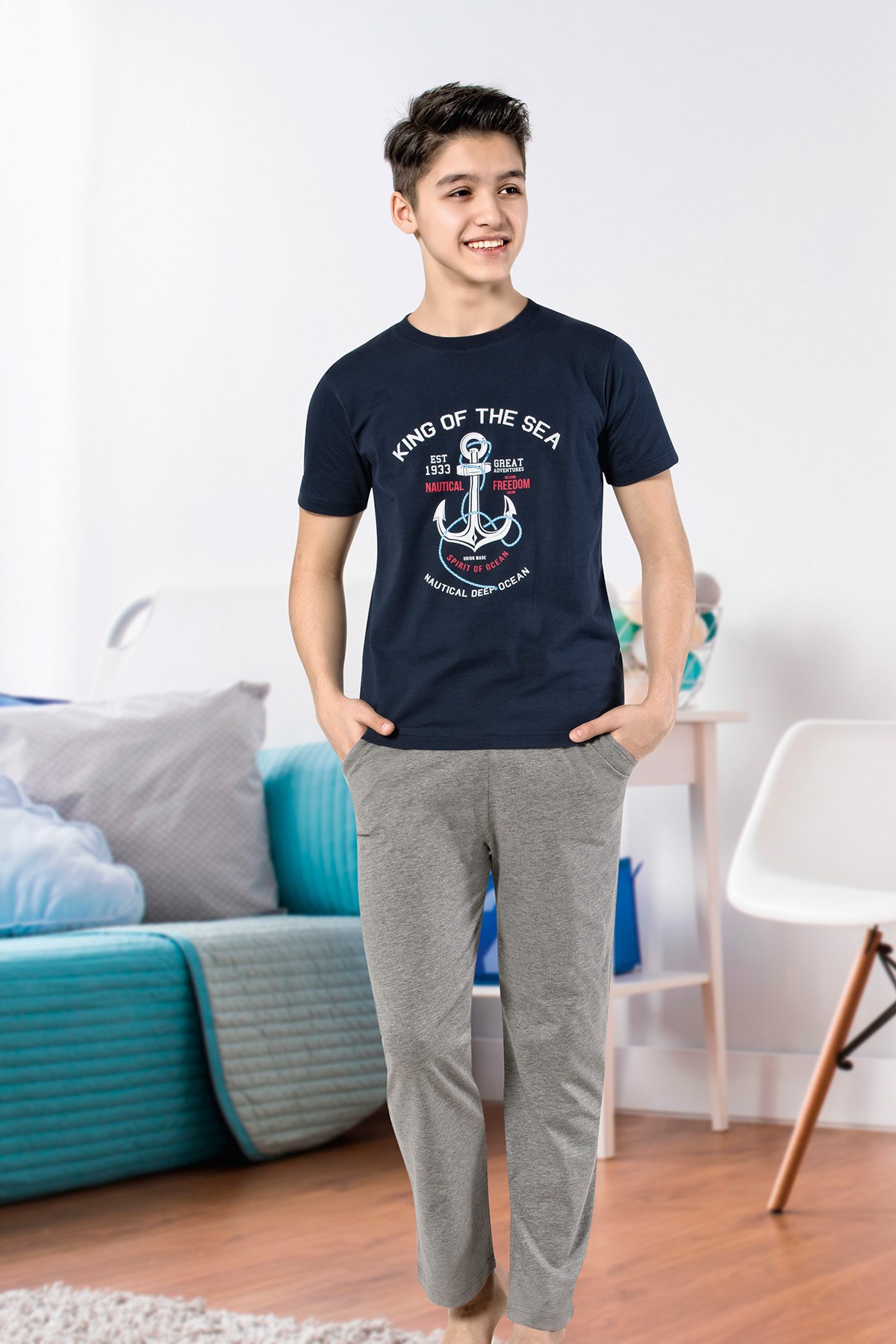 Erkek Çoçuk Garson Pijama Takım 7072