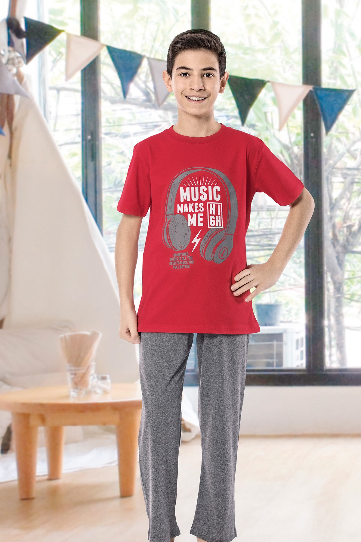 Erkek Çoçuk Garson Pijama Takım 7100