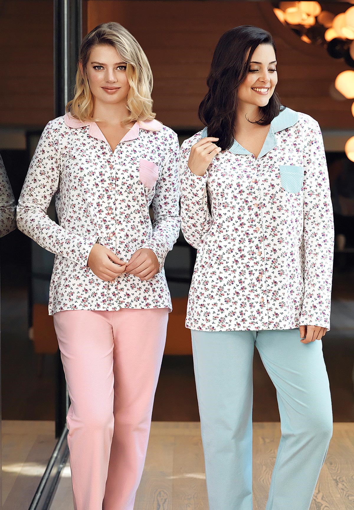 Fc Fantasy 7064 Front Buttoned Maternity Pajama Sets