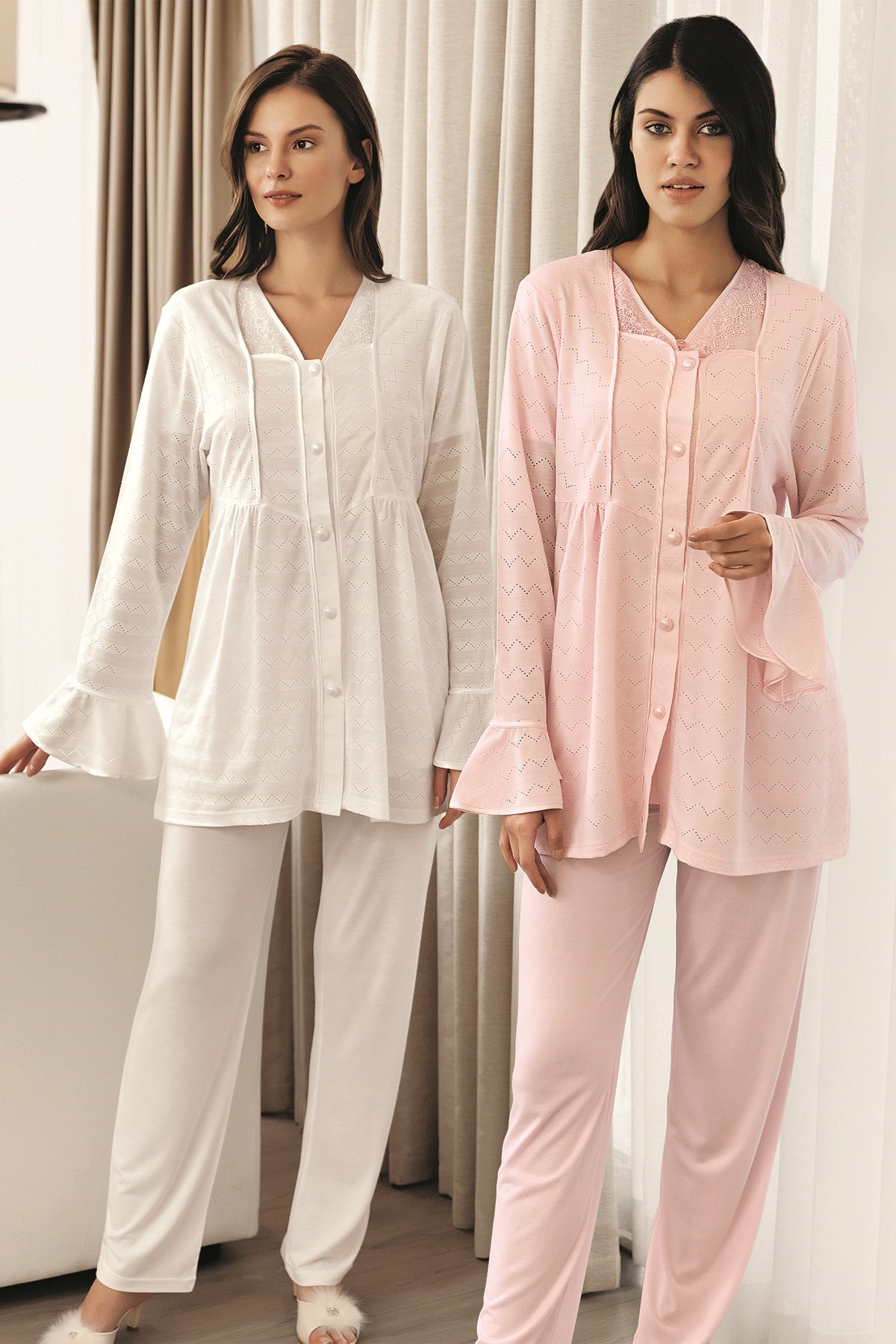 Fc Fantasy 8075 Sabahlıklı Lohusa Pijama Takımı