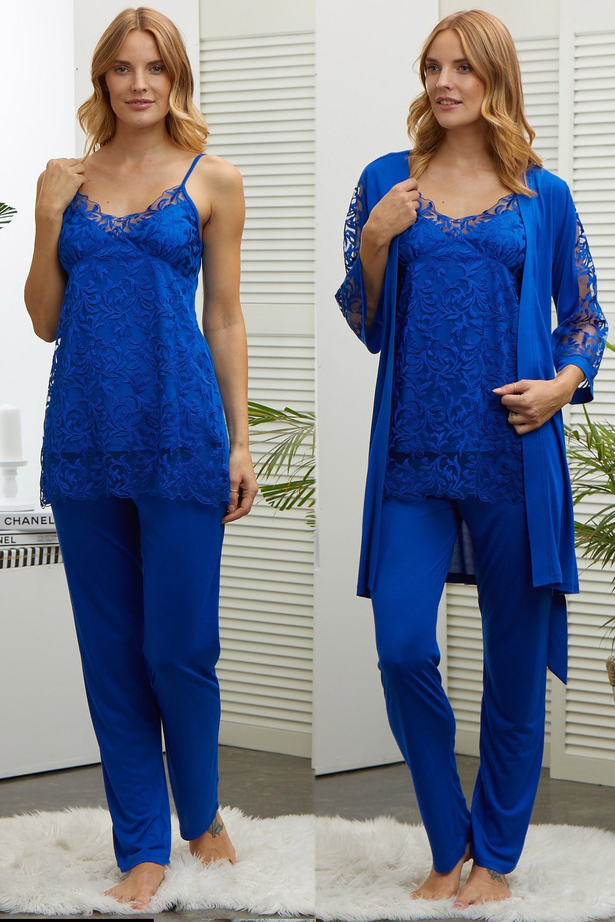 Flz 31326 Kabartma Sabahlıklı Lohusa Pijama