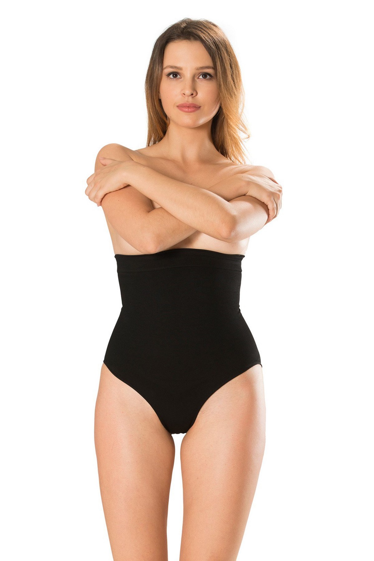 Formactive 2065 Siyah Yüksek Bel Slip Lohusa Korse