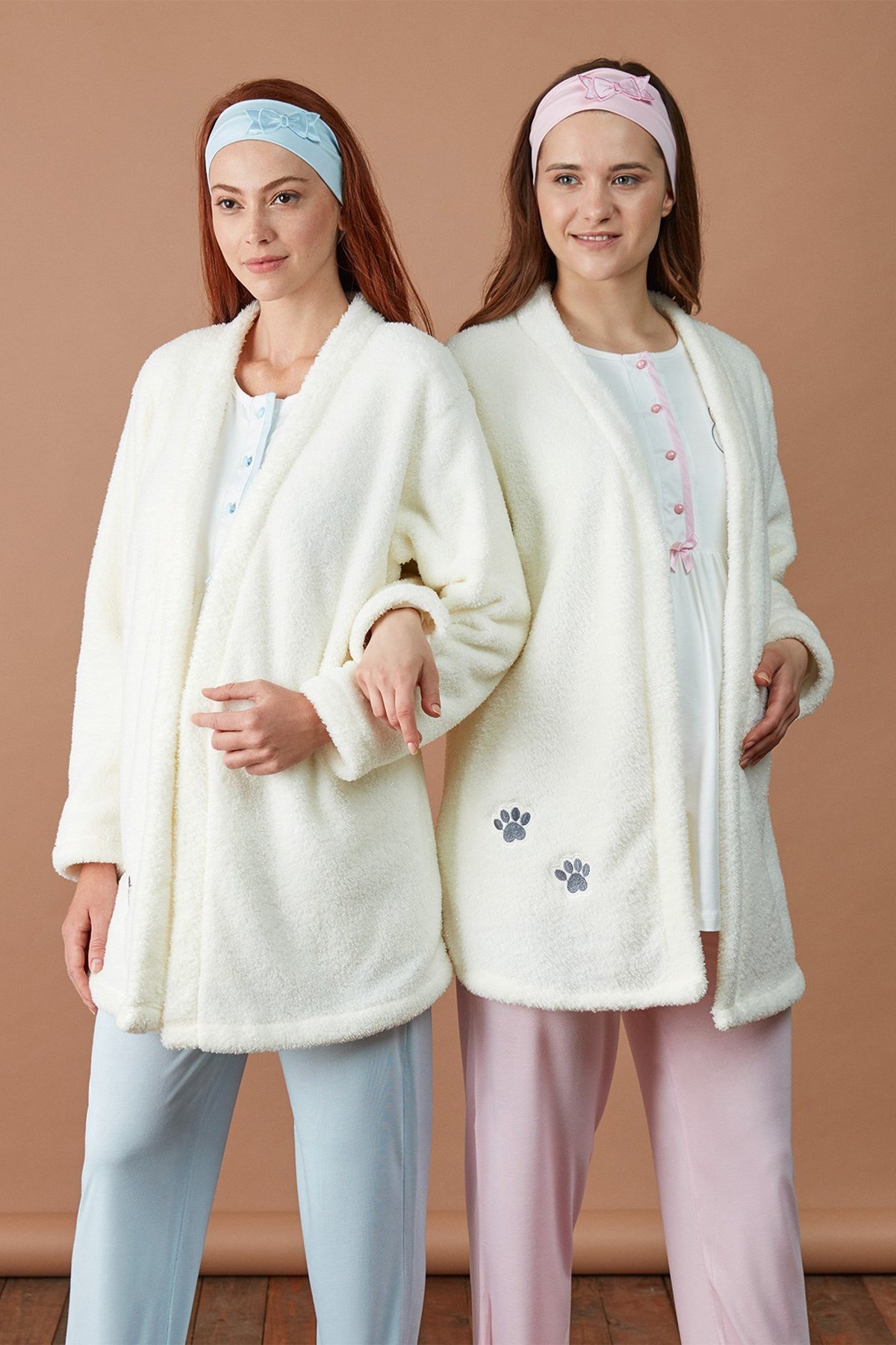 Haluk Bayram 3417 Outlet Sabahlıklı Lohusa Pijama Takımı