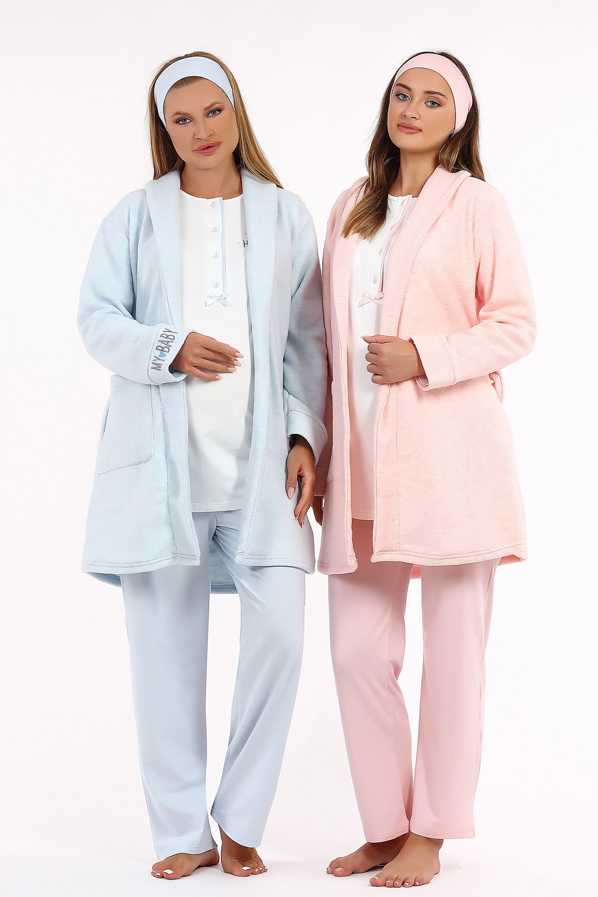 Haluk Bayram 4213 Sabahlıklı Lohusa Pijama Takımı