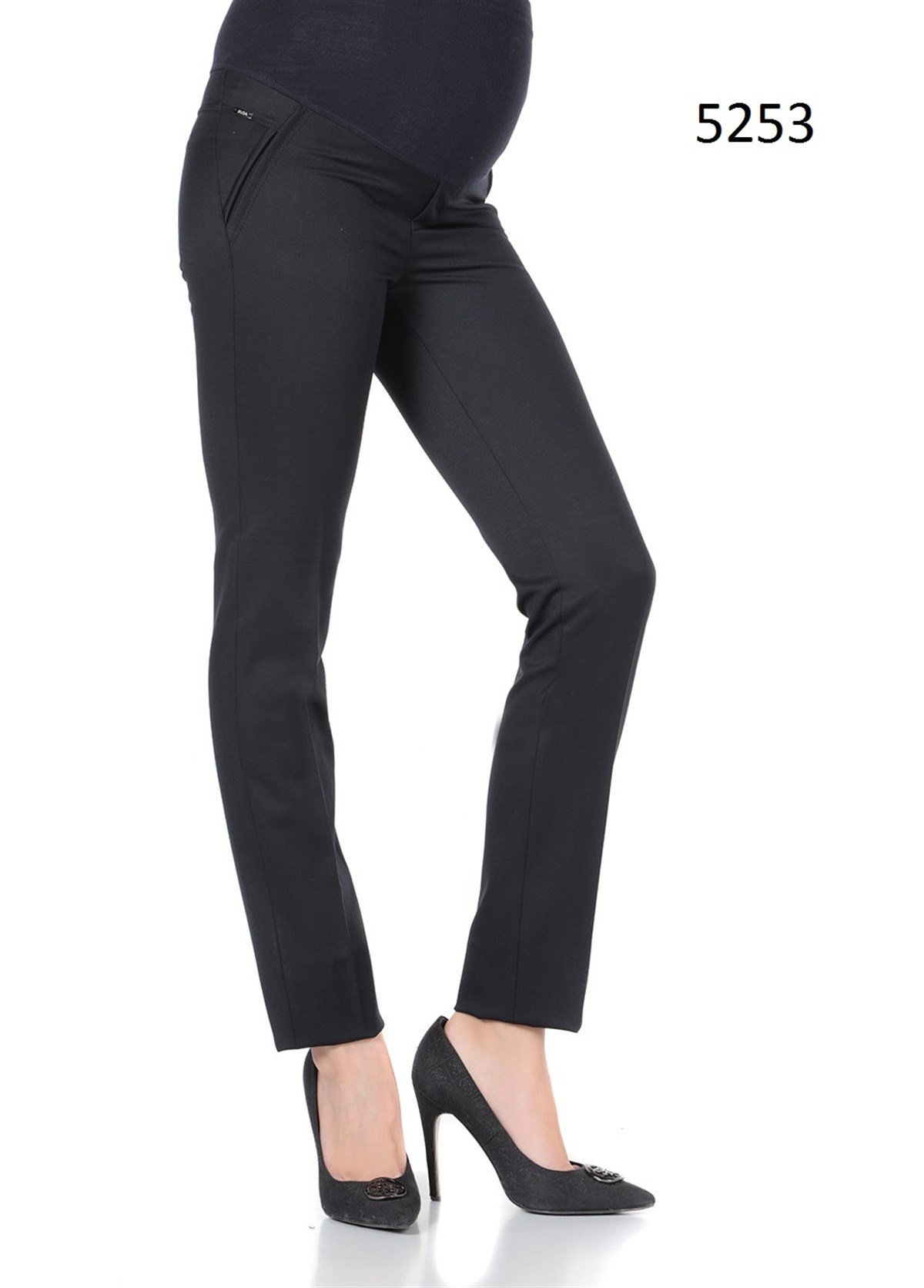 Hamile Gabardin Pantolon  Düz Paça Lacivert