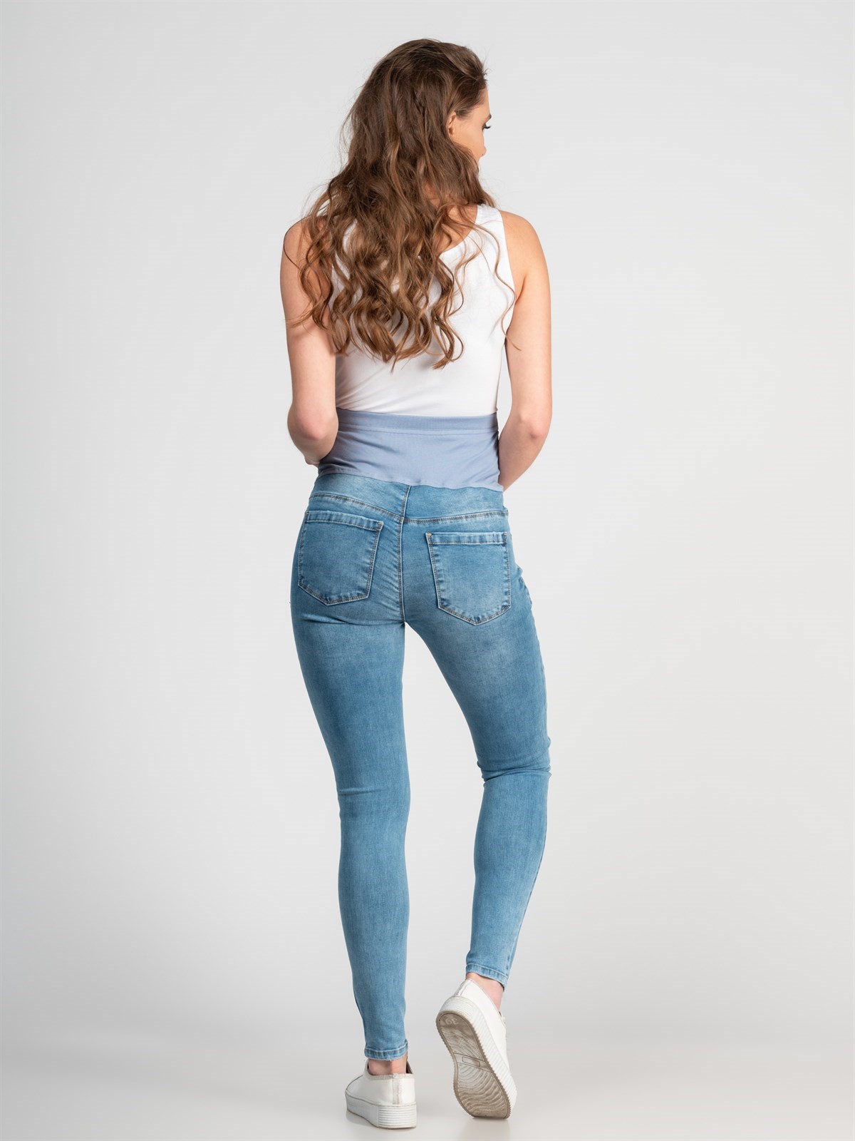 Hamile Kot Pantolon Mat Mavi