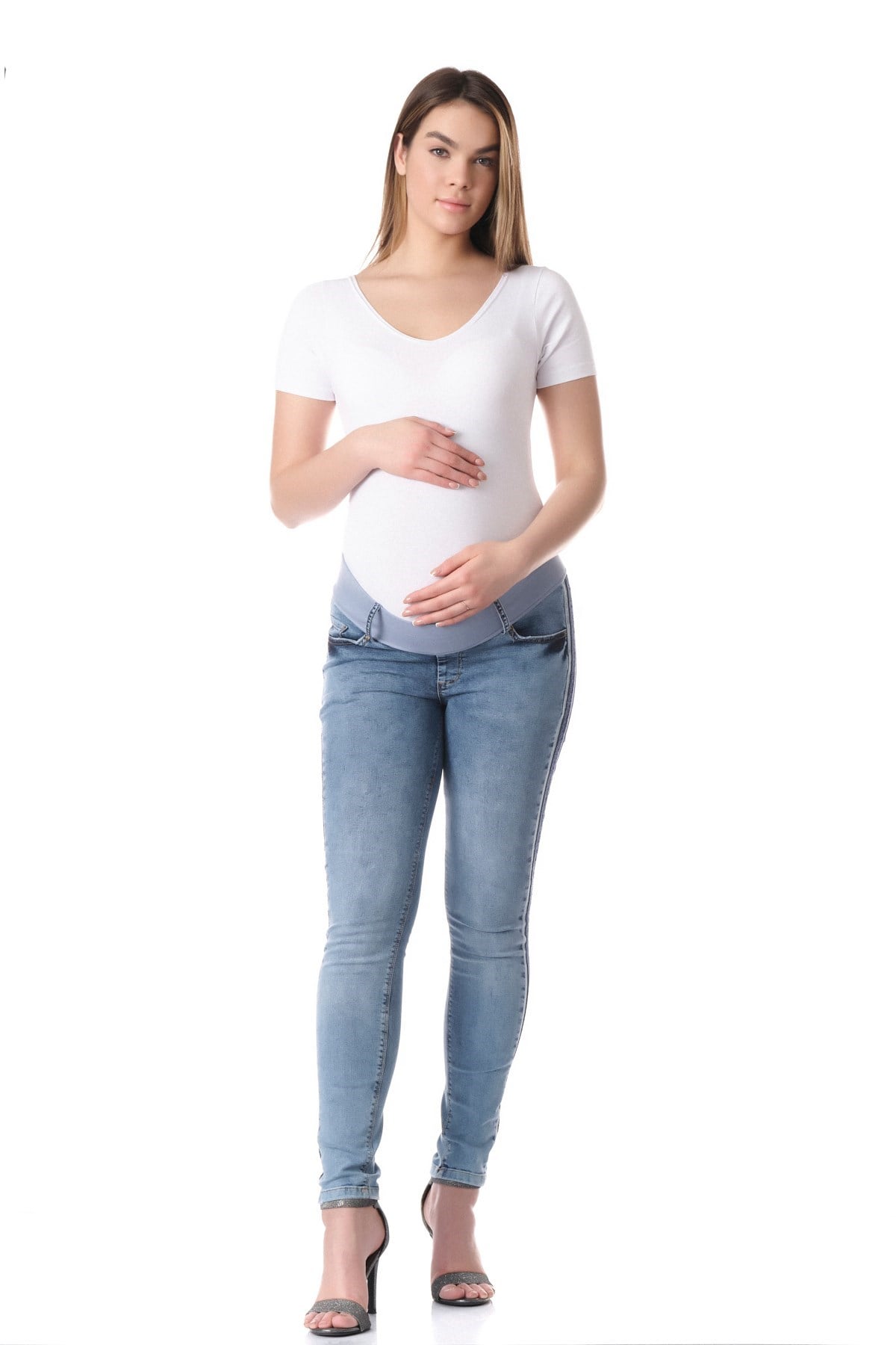 Maternity Skinny Jeans Light Blue
