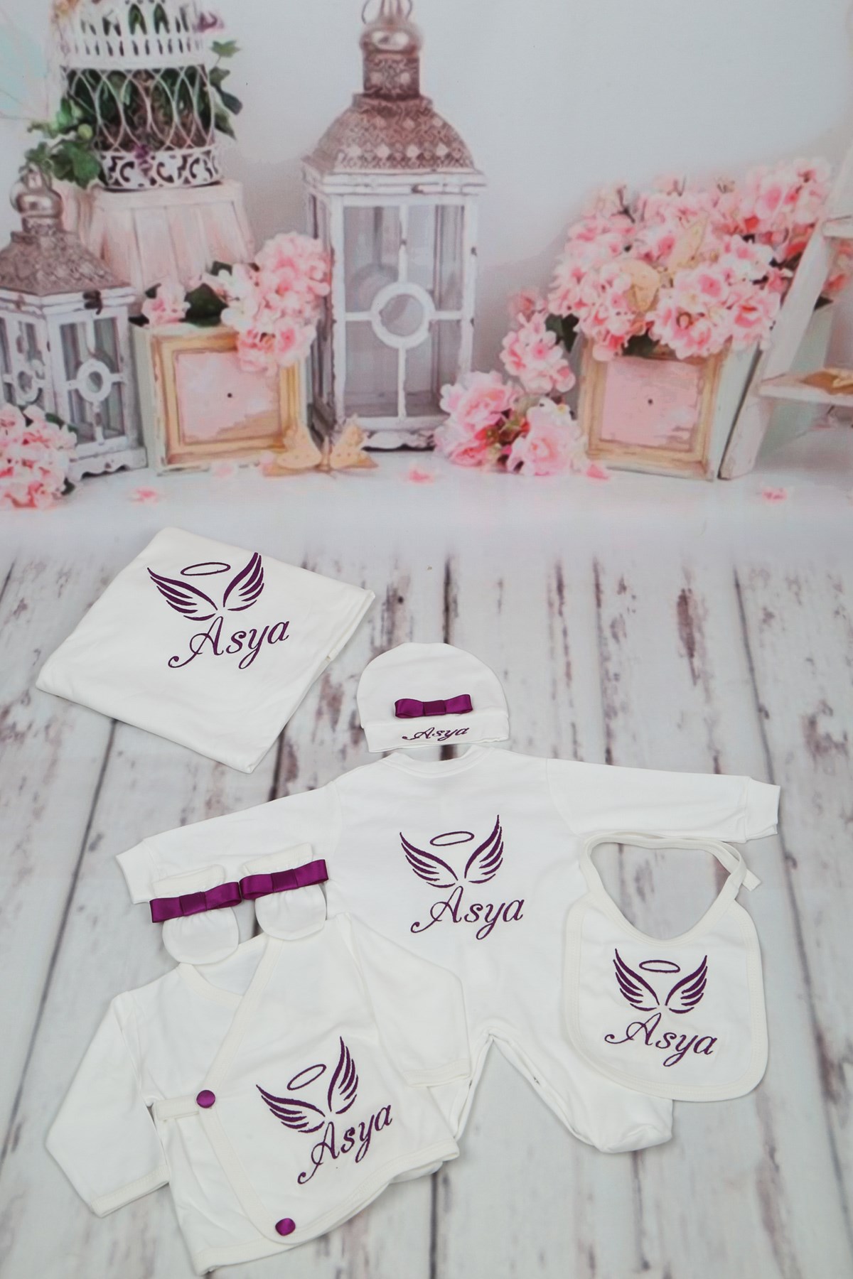 Personalized 10 Pieces Wing Baby Rompers Set-LH1047