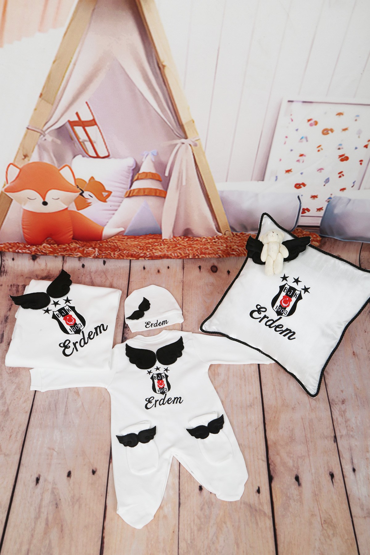 İsme özel 5li Bebek Seti 5616